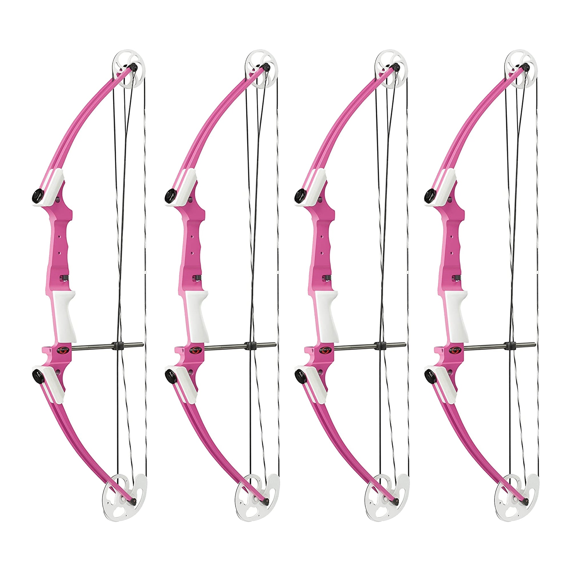Genesis Archery Compound Bow with Adjustable Sizing, Right Handed, Pink (4 Pack)
