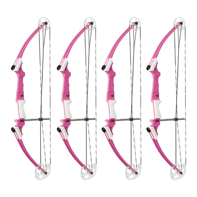 Genesis Archery Compound Bow with Adjustable Sizing, Left Handed, Pink (4 Pack)