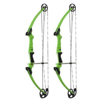 Genesis Archery Original Adjustable Right Handed Compound Bow, Green (2 Pack)