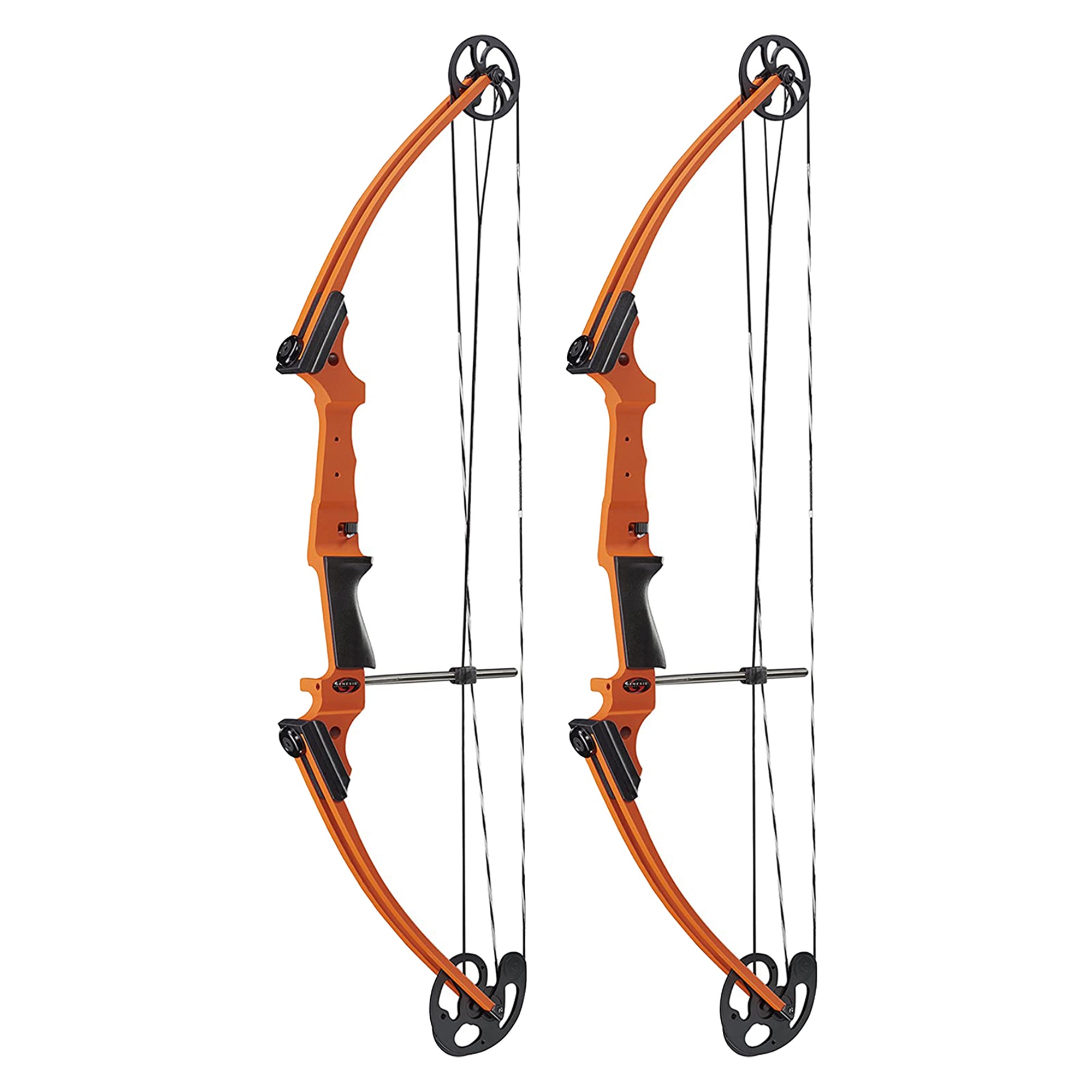Genesis Archery Original Adjustable Left Handed Compound Bow, Orange (2 Pack) - VMInnovations