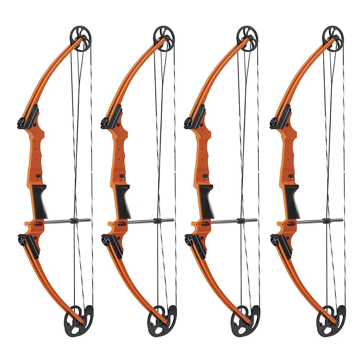 Genesis Archery Original Adjustable Left Handed Compound Bow, Orange (4 Pack)
