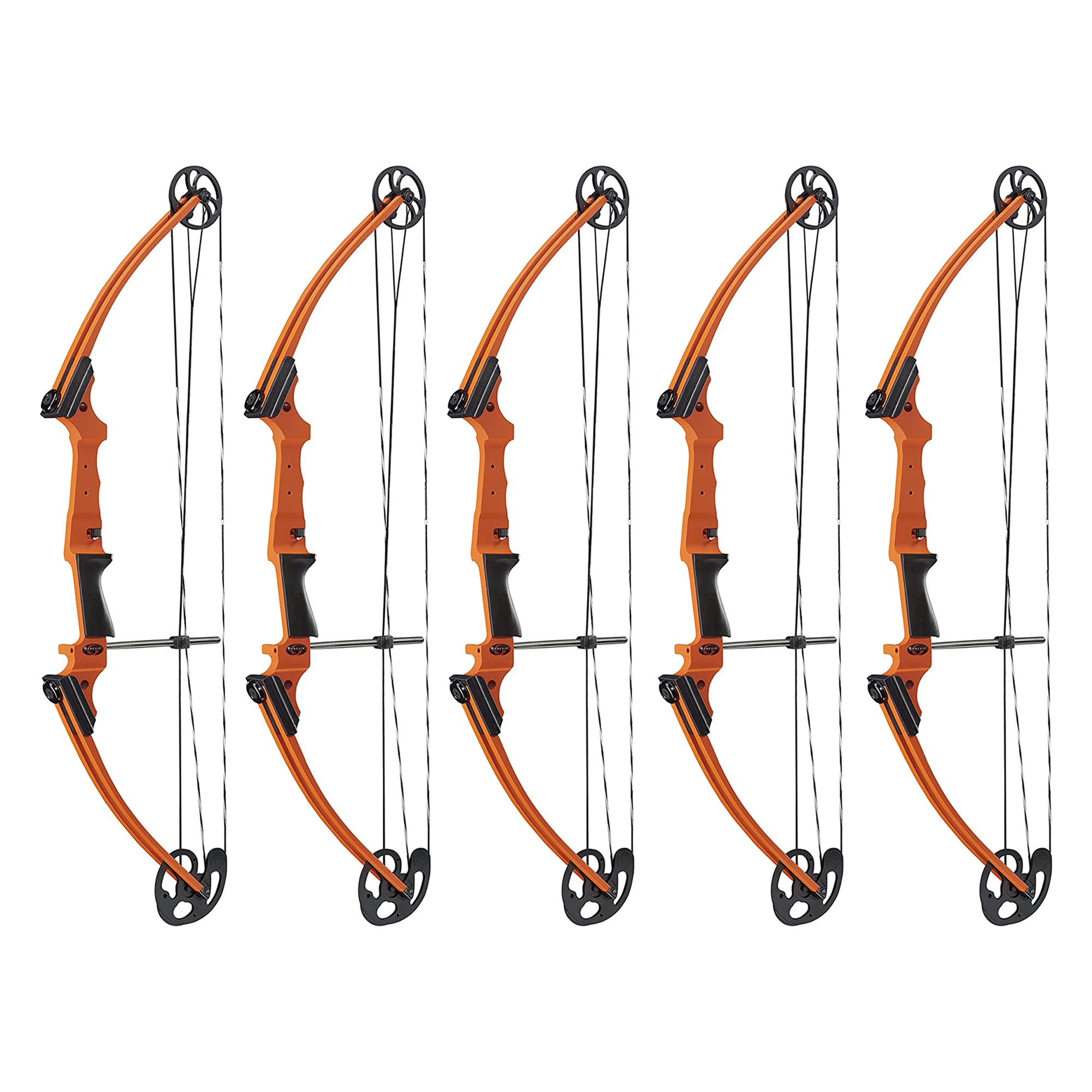 Genesis Archery Original Adjustable Left Handed Compound Bow, Orange (5 Pack) - VMInnovations