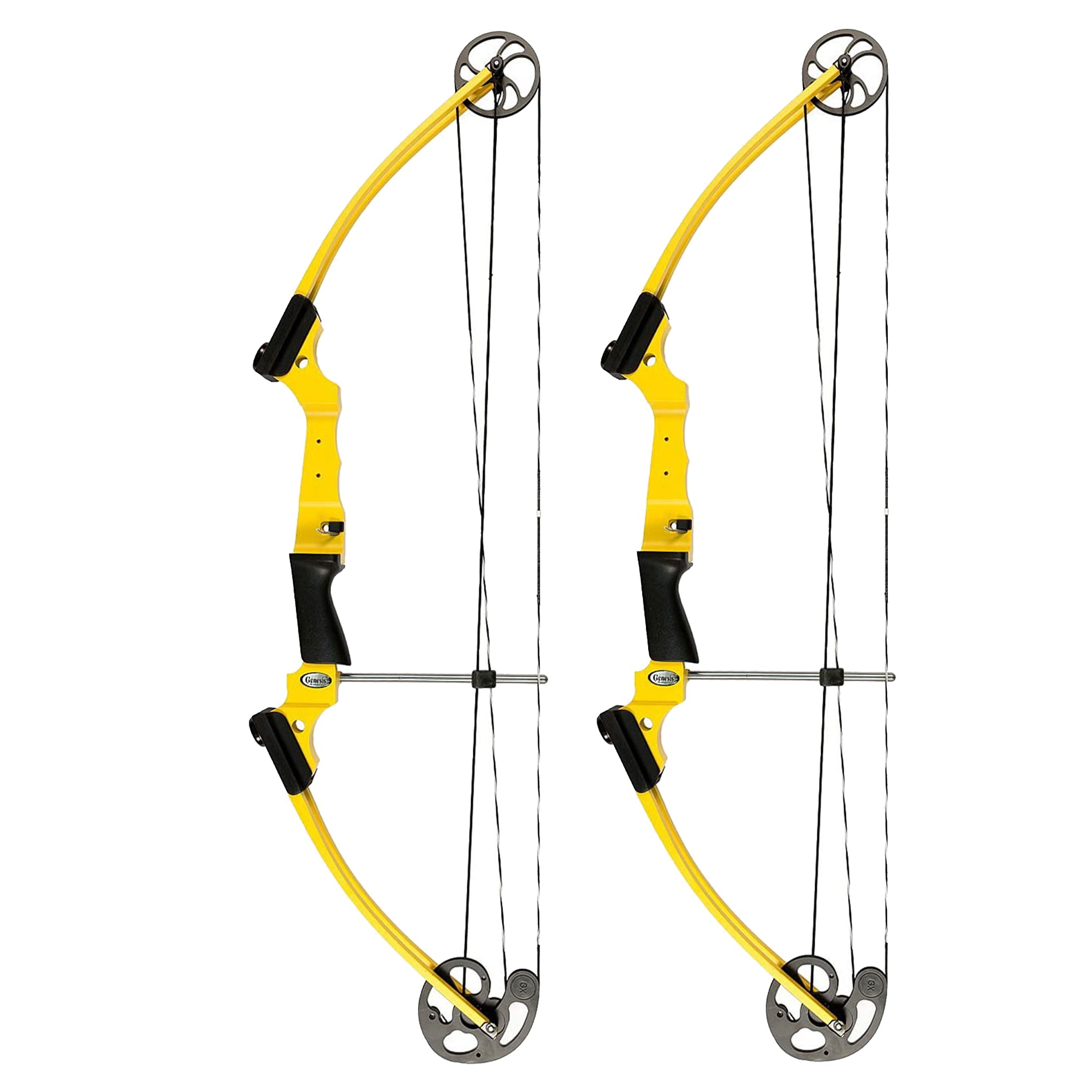Genesis Archery Original Adjustable Right Handed Compound Bow, Yellow (2 Pack) - VMInnovations