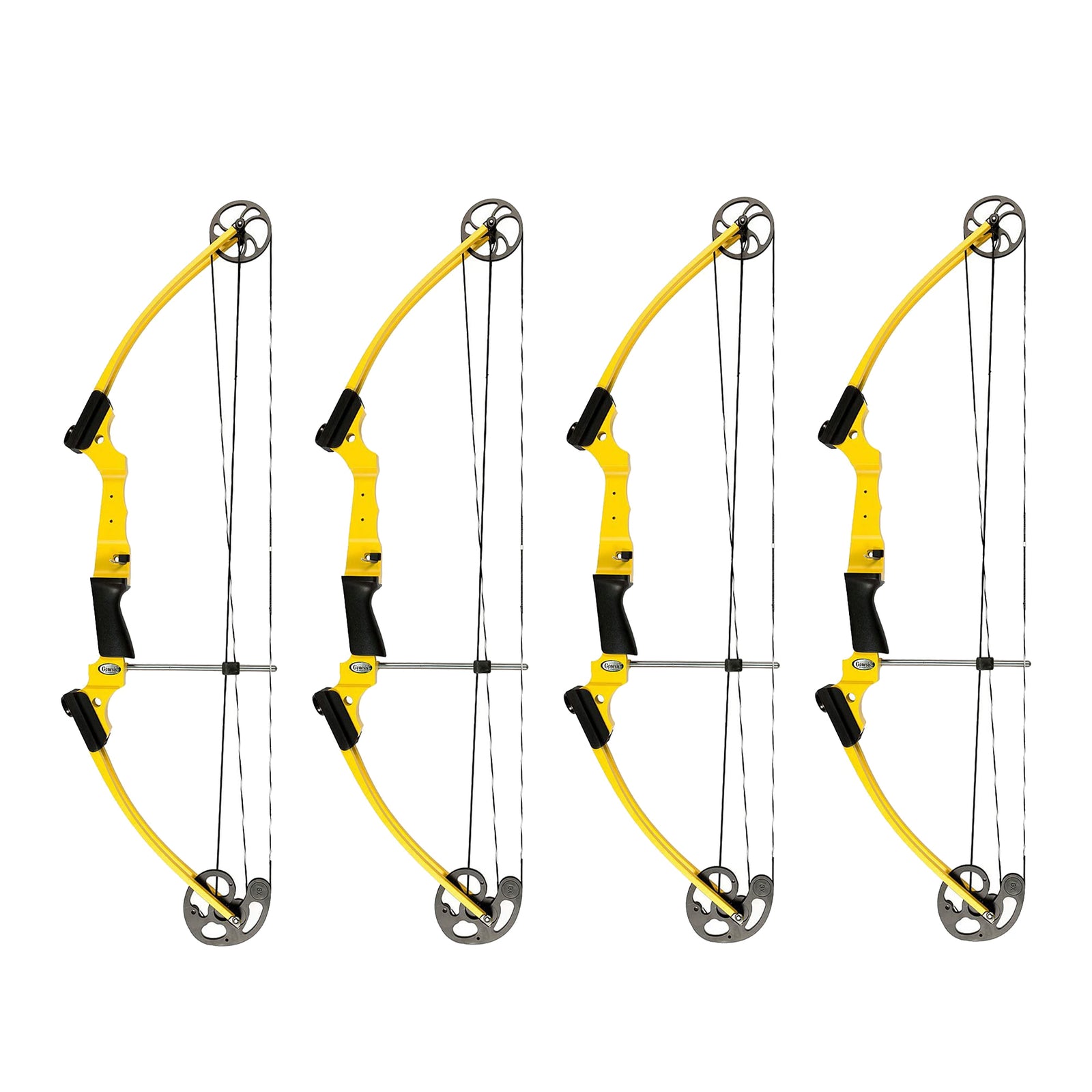 Genesis Archery Original Adjustable Right Handed Compound Bow, Yellow (4 Pack) - VMInnovations