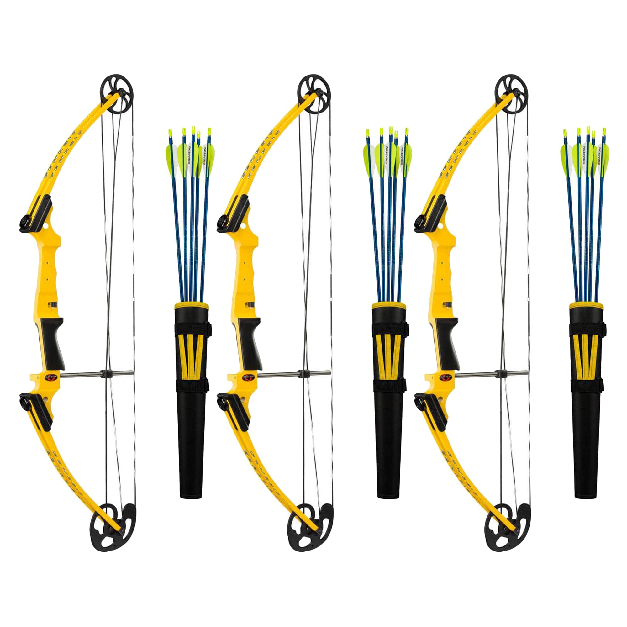 Genesis Archery Original Right Hand Compound Bow Kit w/Arrows & Quiver (3 Pack) - VMInnovations