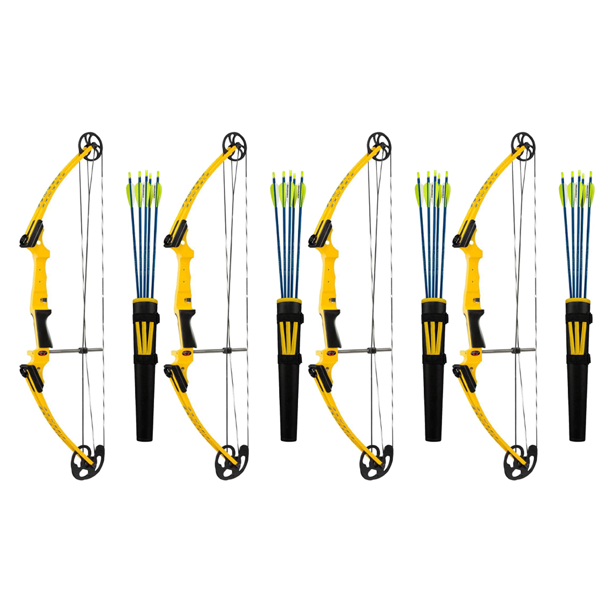 Genesis Archery Original Right Hand Compound Bow Kit w/Arrows & Quiver (4 Pack)