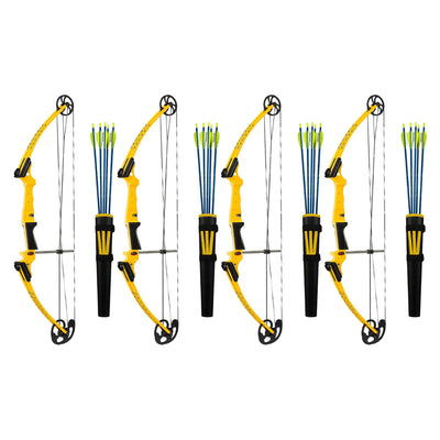 Genesis Archery Original Right Hand Compound Bow Kit w/Arrows & Quiver (4 Pack)