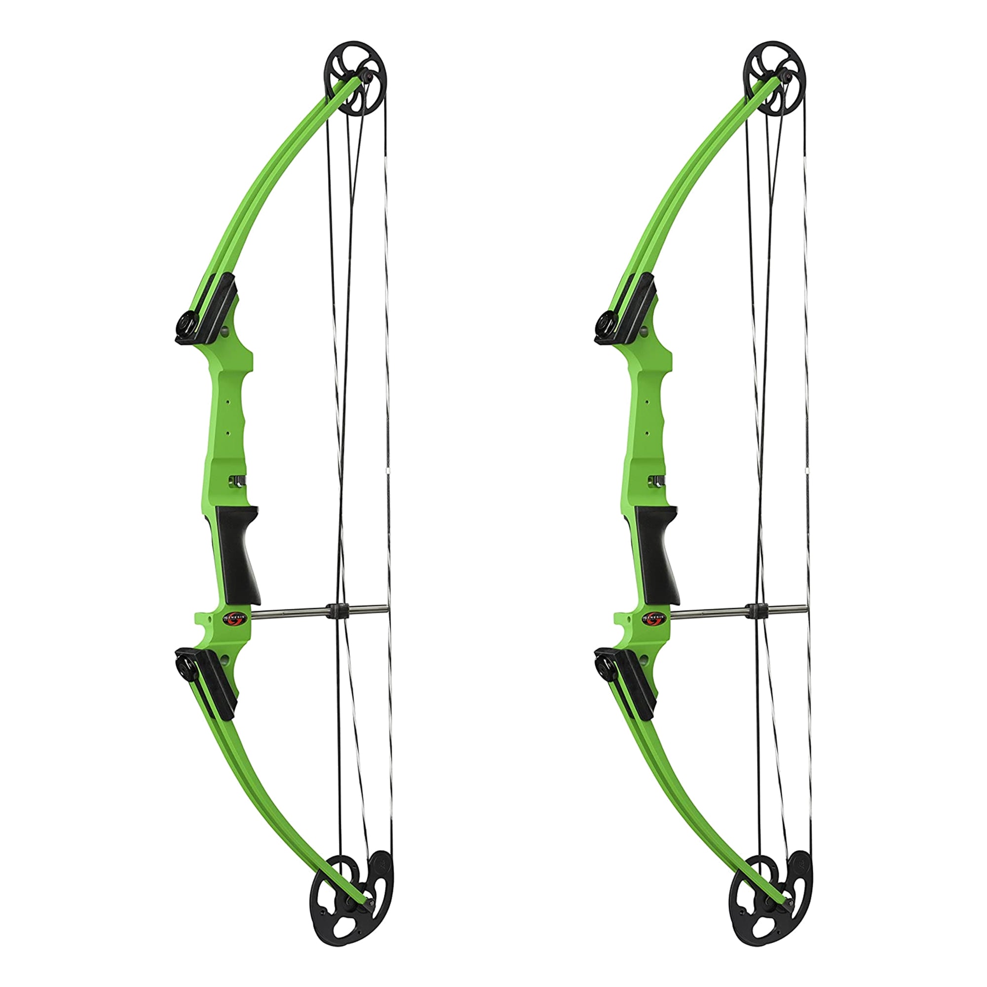 Genesis Archery Compound Bow Adjustable Sizing for Left Handed, Green (2 Pack)