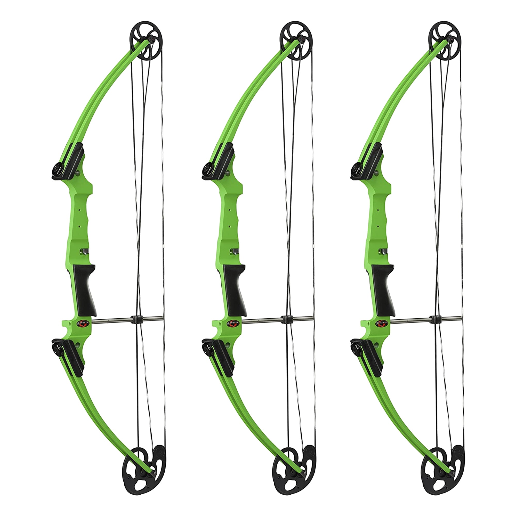 Genesis Archery Compound Bow Adjustable Sizing for Left Handed, Green (3 Pack) - VMInnovations
