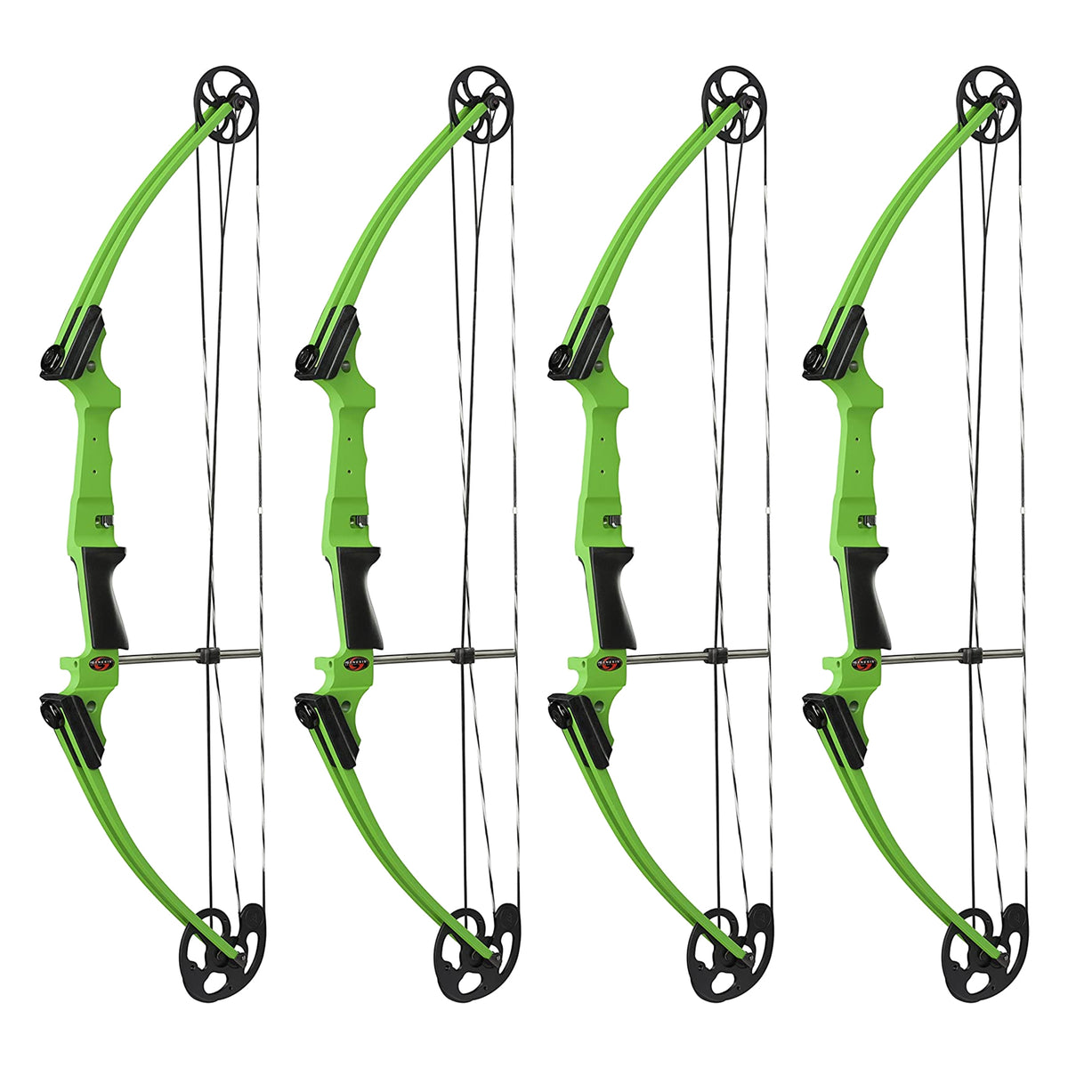 Genesis Archery Compound Bow Adjustable Sizing for Left Handed, Green (4 Pack)
