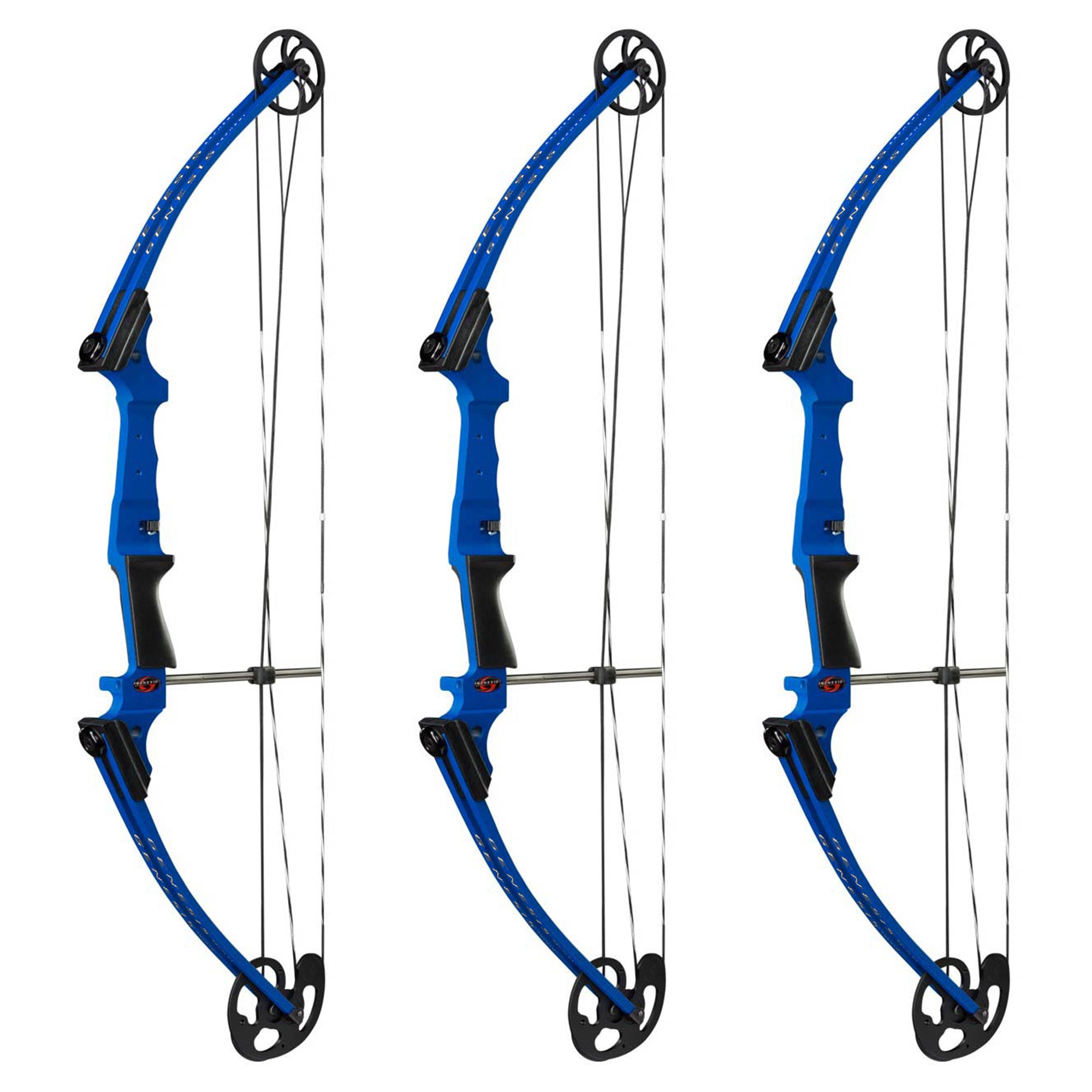 Genesis Archery Compound Bow Adjustable Sizing for Right Handed, Blue (3 Pack) - VMInnovations