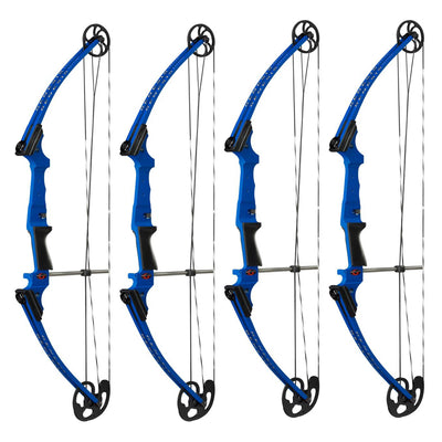 Genesis Archery Compound Bow Adjustable Sizing for Right Handed, Blue (4 Pack)