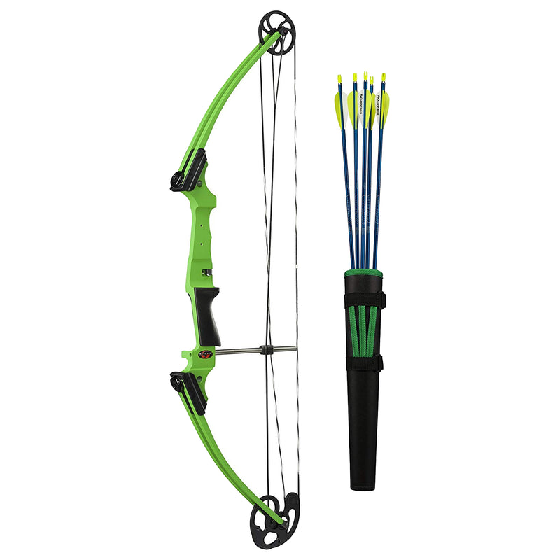 Genesis Archery Original Left Handed Compound Bow Archery Kit, Green (3 Pack)