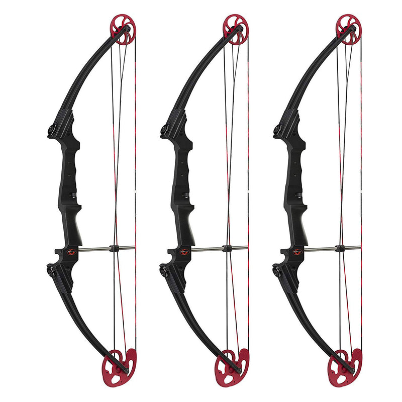 Genesis Archery Compound Bow Adjustable Sizing for Left Handed, Black (3 Pack)