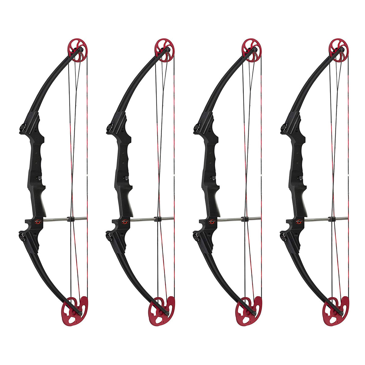 Genesis Archery Compound Bow Adjustable Sizing for Left Handed, Black (4 Pack)