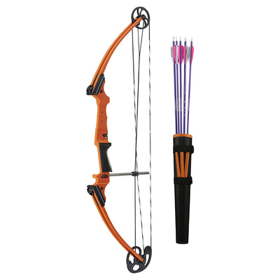 Genesis Archery Original Left Hand Compound Bow Kit w/Arrows & Quiver (5 Pack)