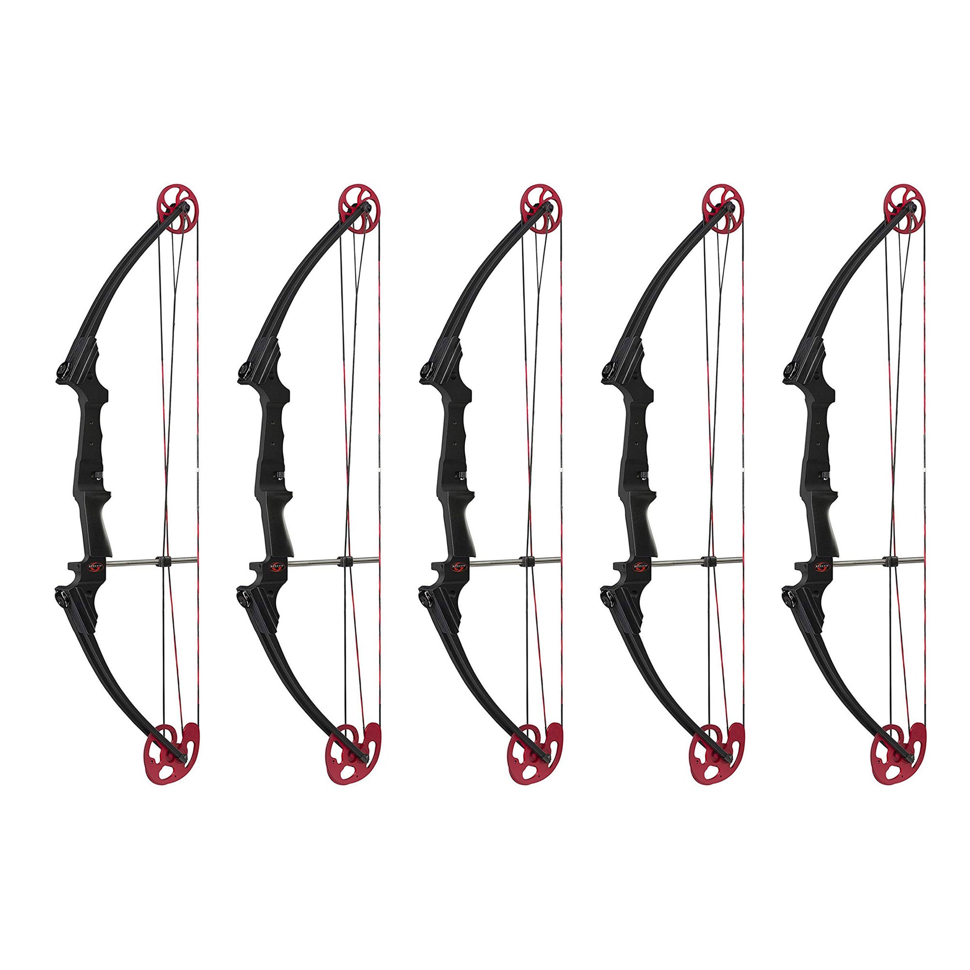 Genesis Archery Compound Bow Adjustable Sizing for Left Handed, Black (5 Pack)