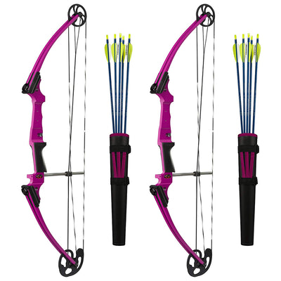 Genesis Archery Original Left Handed Compound Bow Archery Kit, Purple (2 Pack)