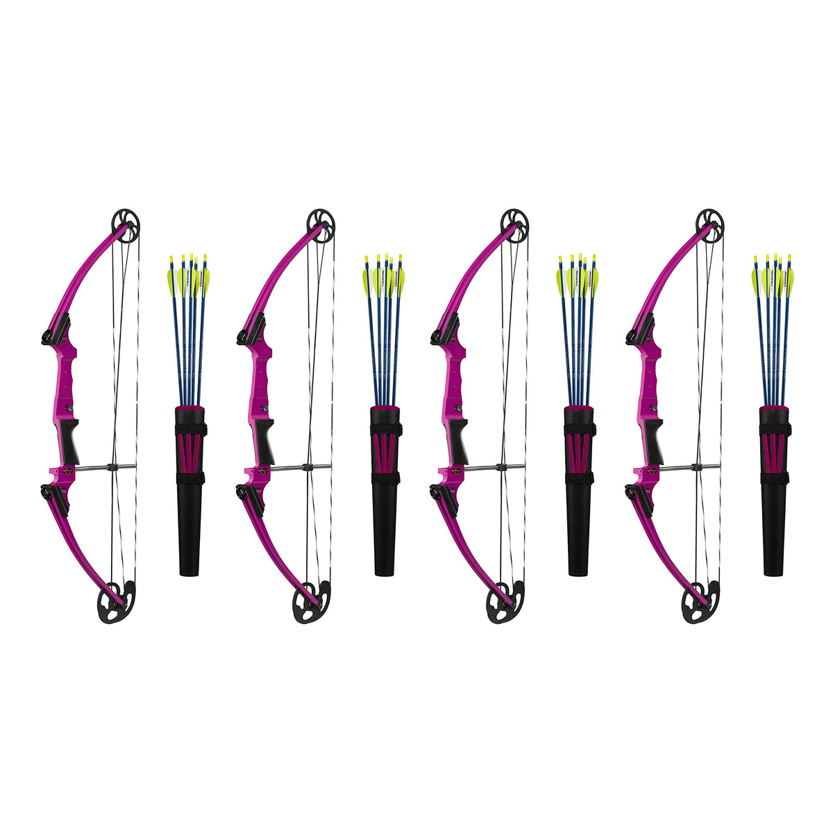 Genesis Archery Original Left Handed Compound Bow Archery Kit, Purple (4 Pack)