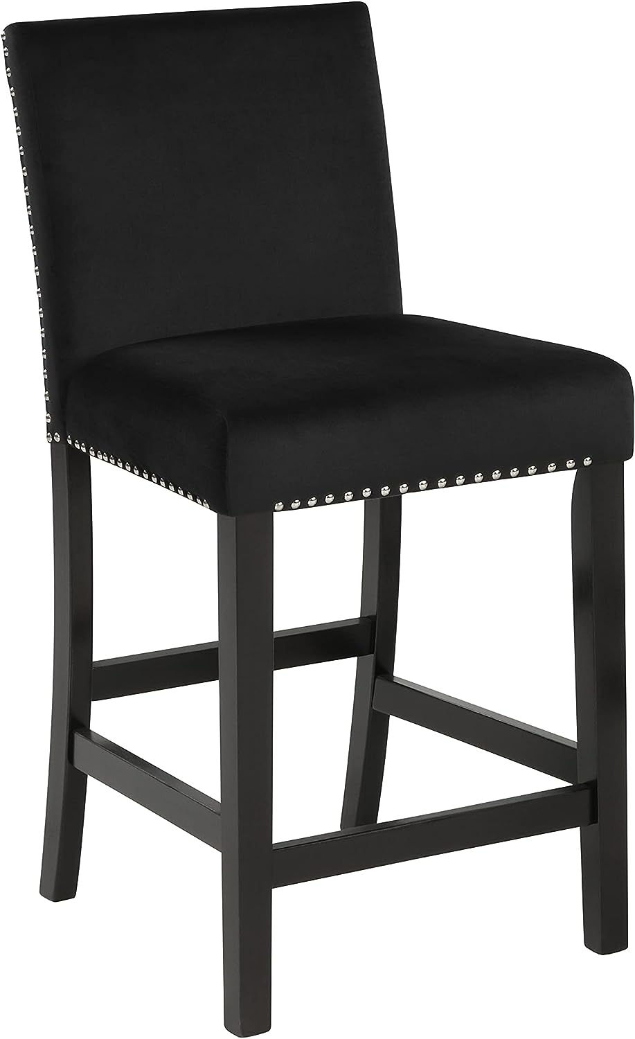 New Classic Furniture Celeste 42" Faux Marble Round Table, & 4 Chair Set, Black - VMInnovations