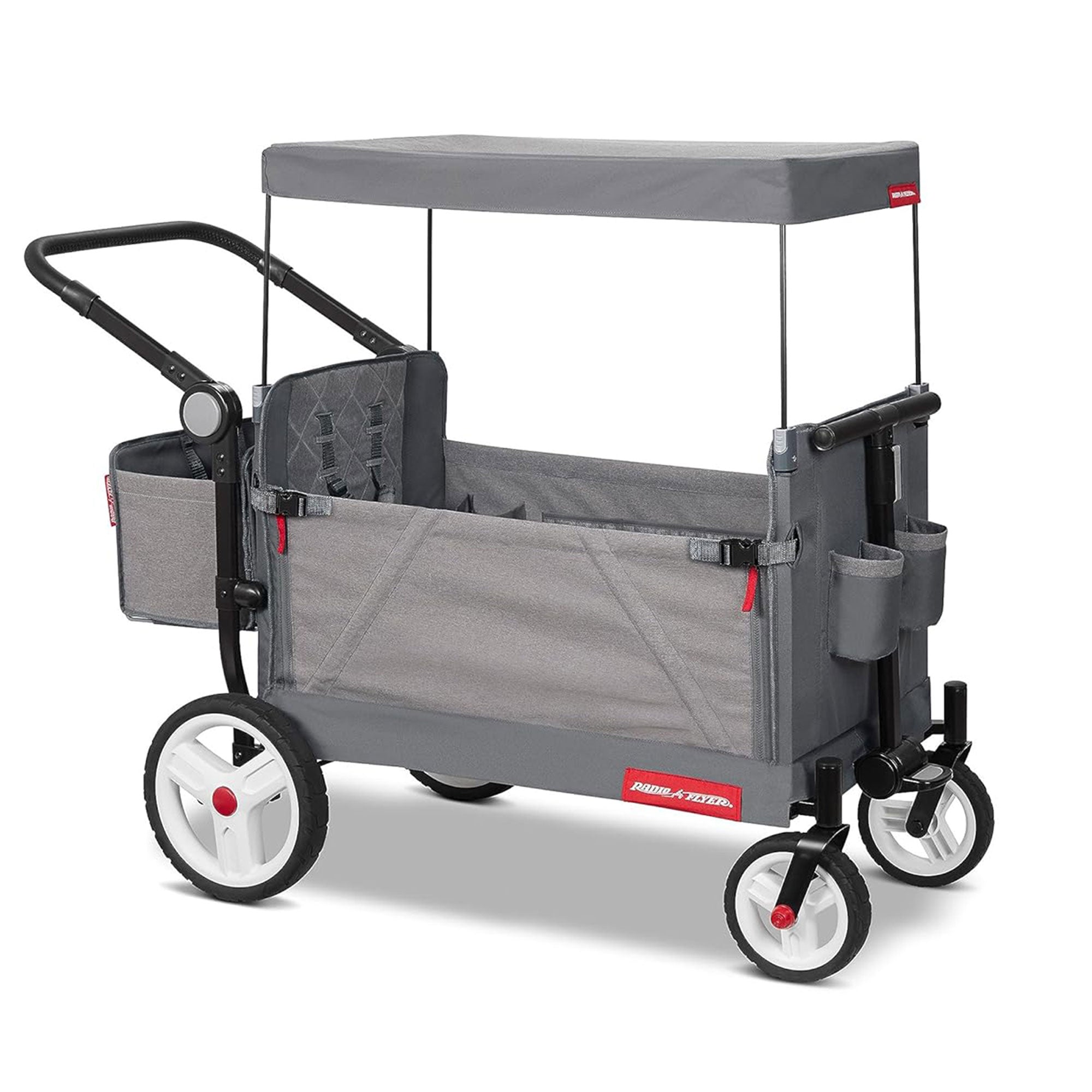 Radio Flyer Odyssey Collapsible Stroll N Wagon w/Storage Bag, Light Gray (Used)