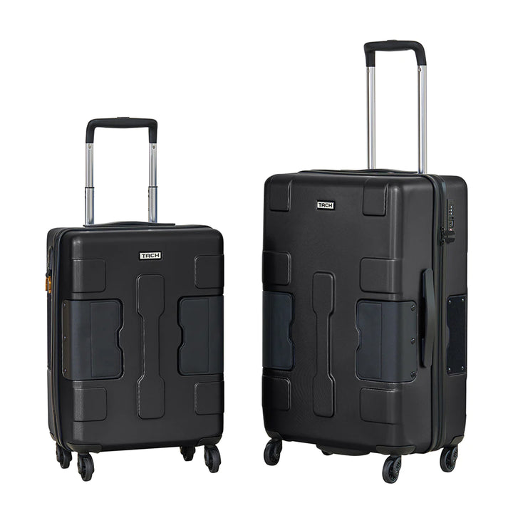 TACH V3 Connectable 2pc Hard Shell Suitcase Set w/Spinners, Black(Open Box) - VMInnovations