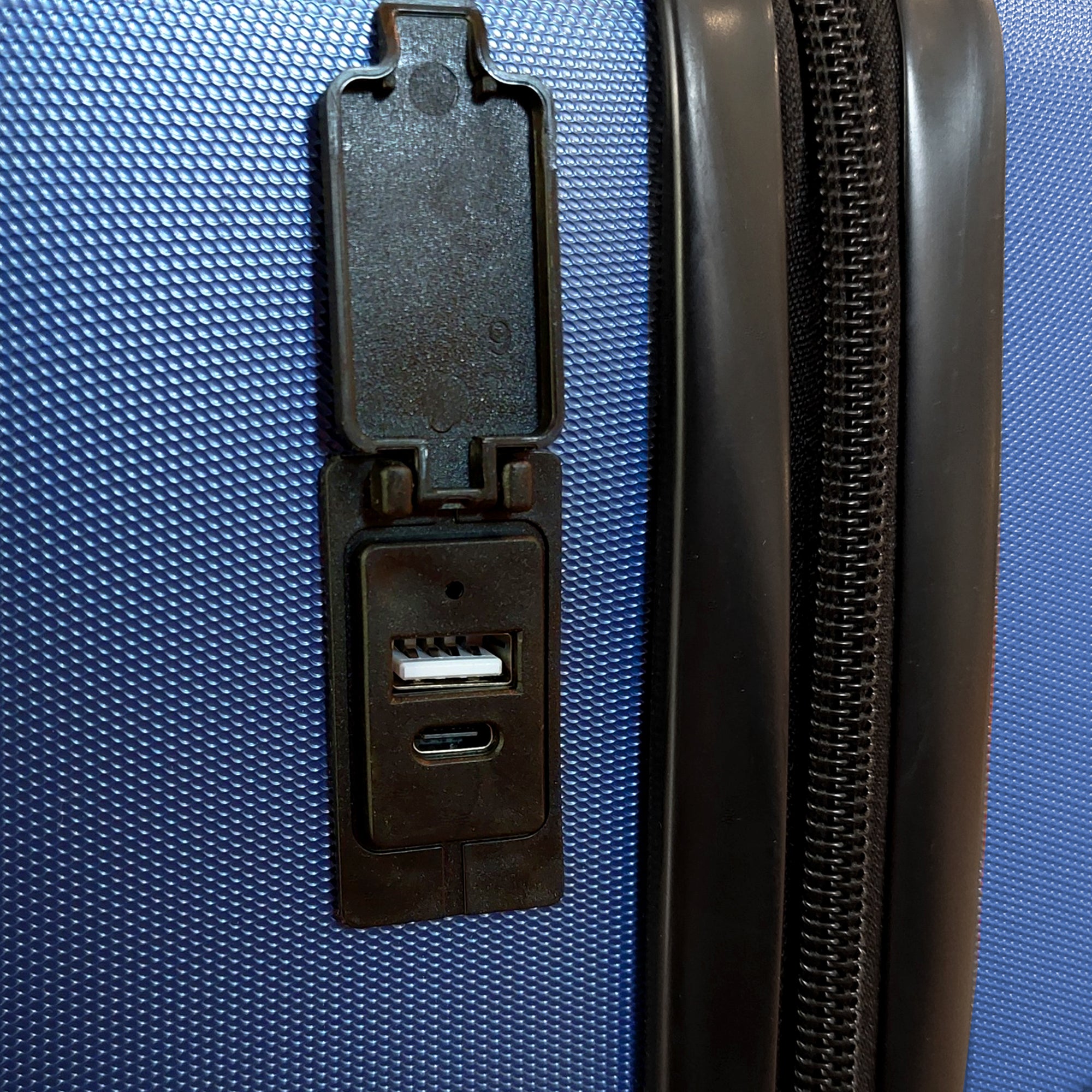 TACH V3 Connectable 2pc Hard Spinner Suitcase Luggage Set, Midnight Blue (Used) - VMInnovations
