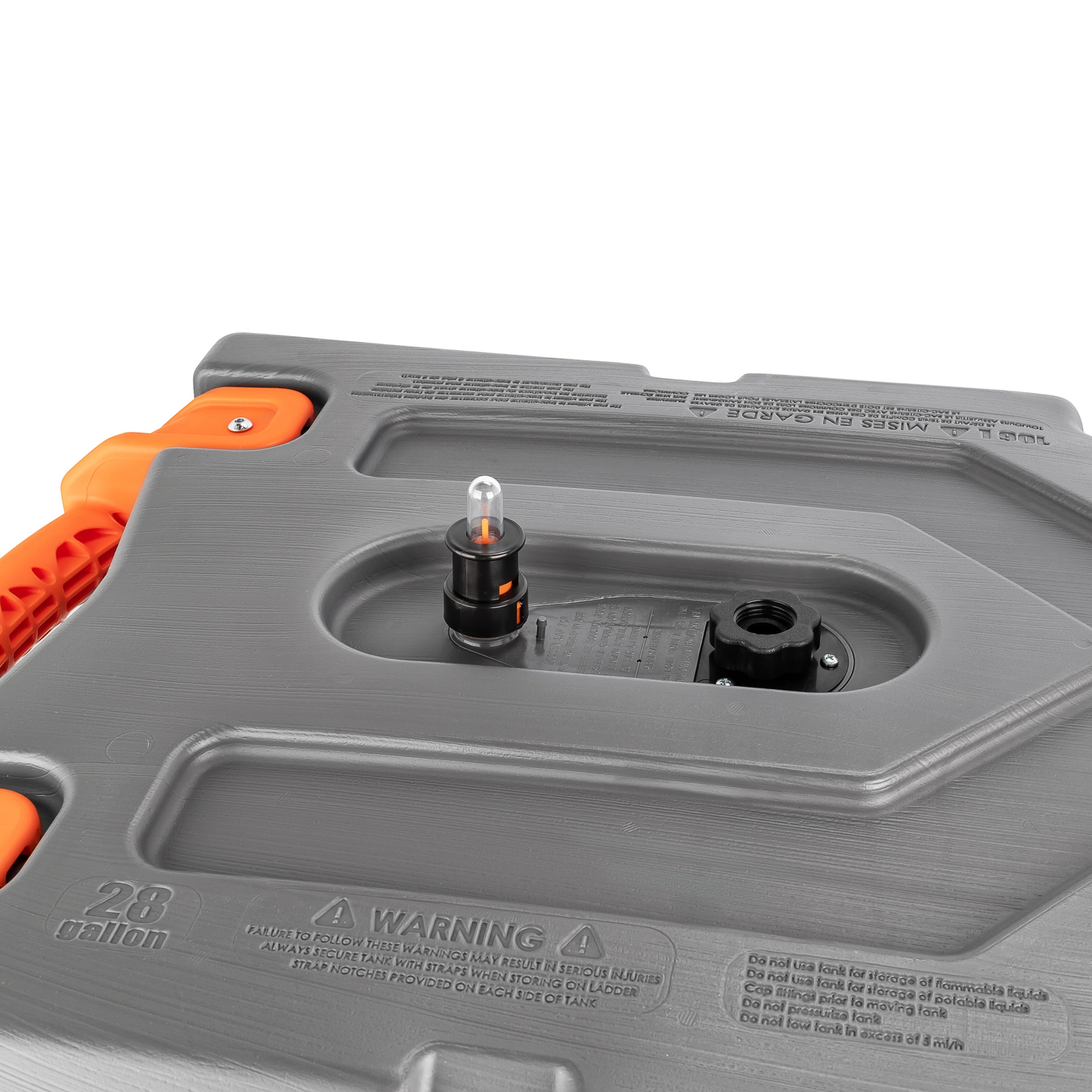 Camco Rhino Easy to Install 1.5 Inch Diameter RV Tote Tank Gauge, Black/Orange - VMInnovations
