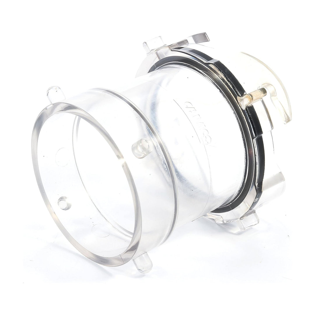 Camco 3.5" Non-Restrictive RV Sewer Hose Outlet Extender, Clear Plastic Adapter - VMInnovations