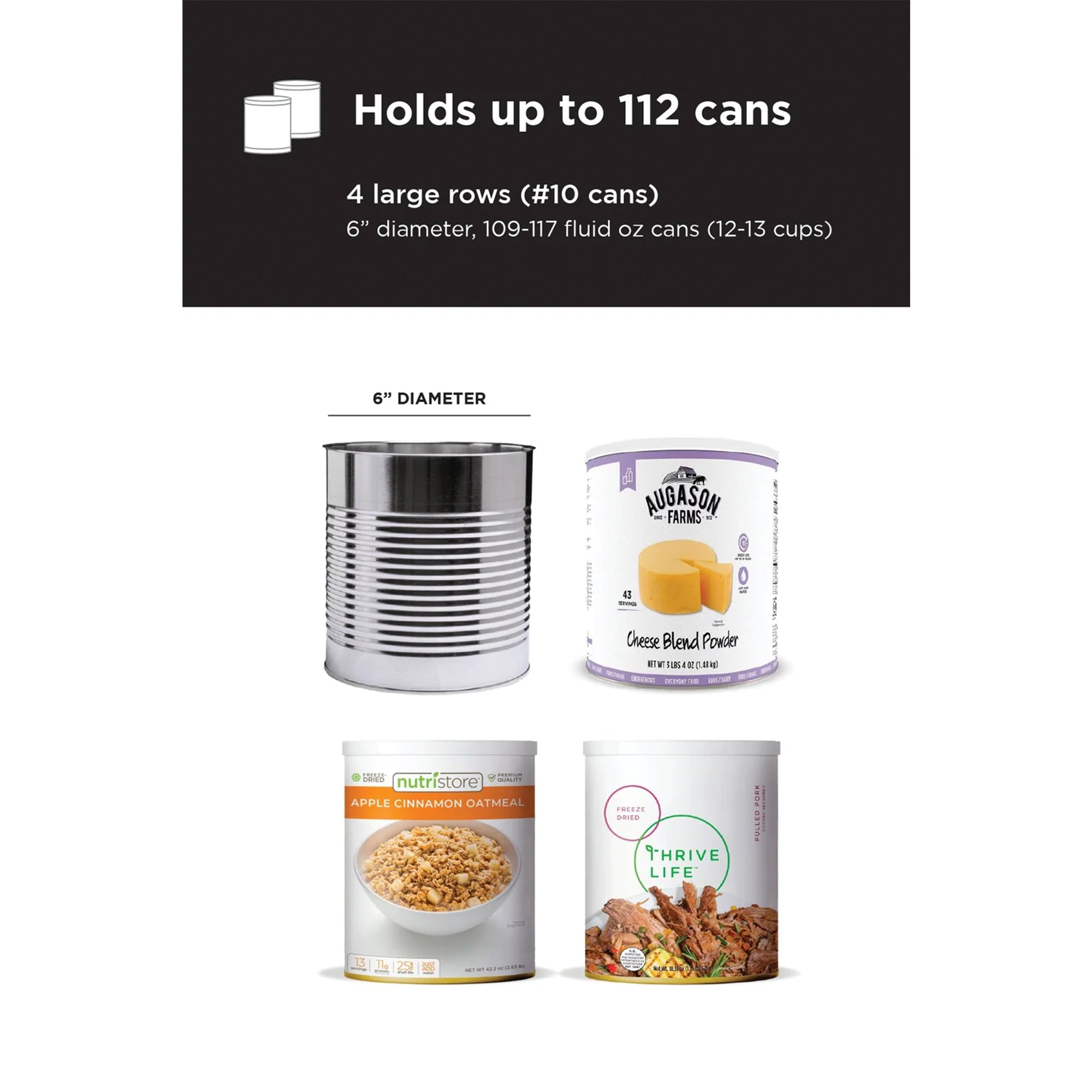 Shelf Reliance Maximizer Large Can Rotation Organizer, Up To 112 Cans (Open Box) - VMInnovations