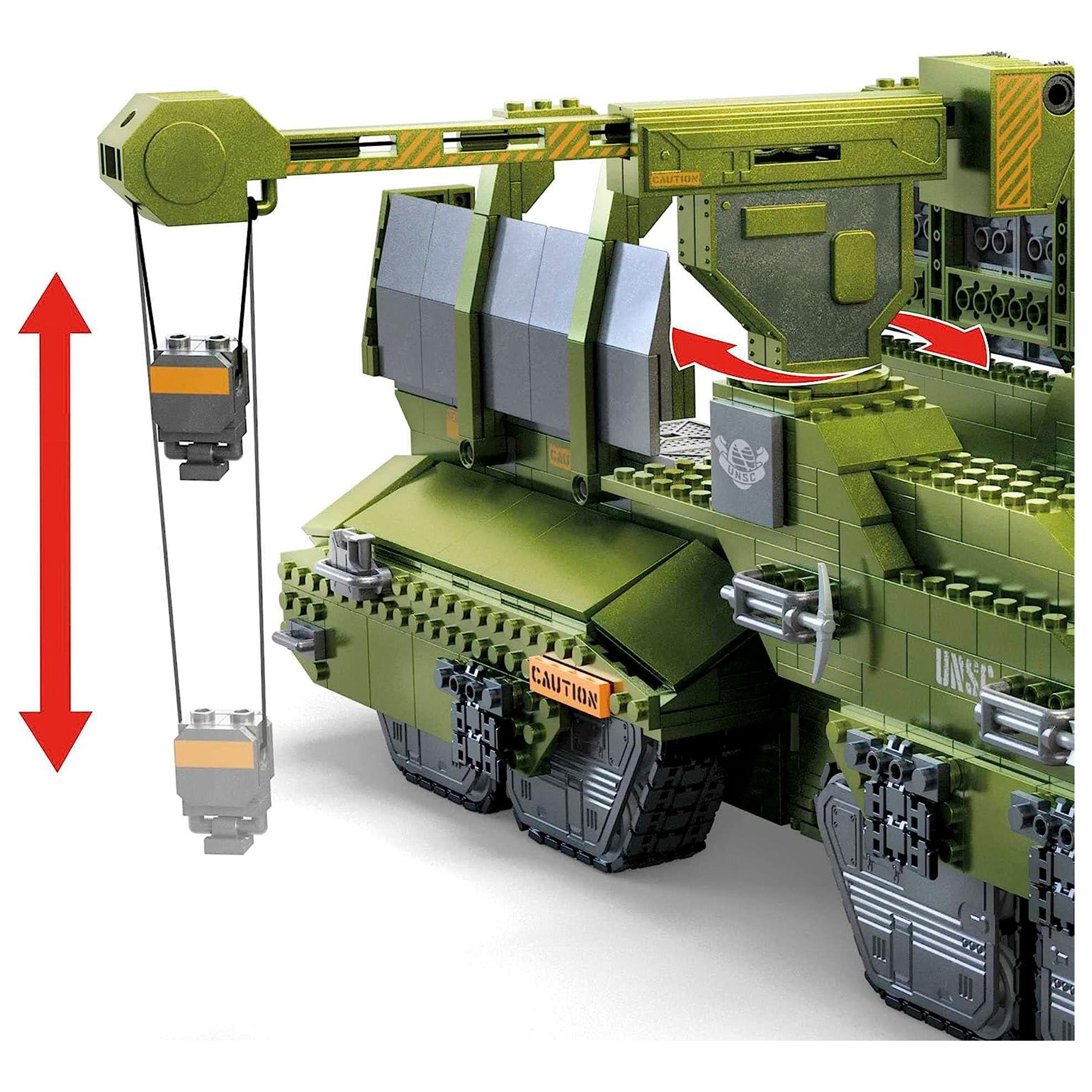 MEGA Halo UNSC Elephant Sandset Tank Building Toy Set w/ 5 Micro Action Figures - VMInnovations