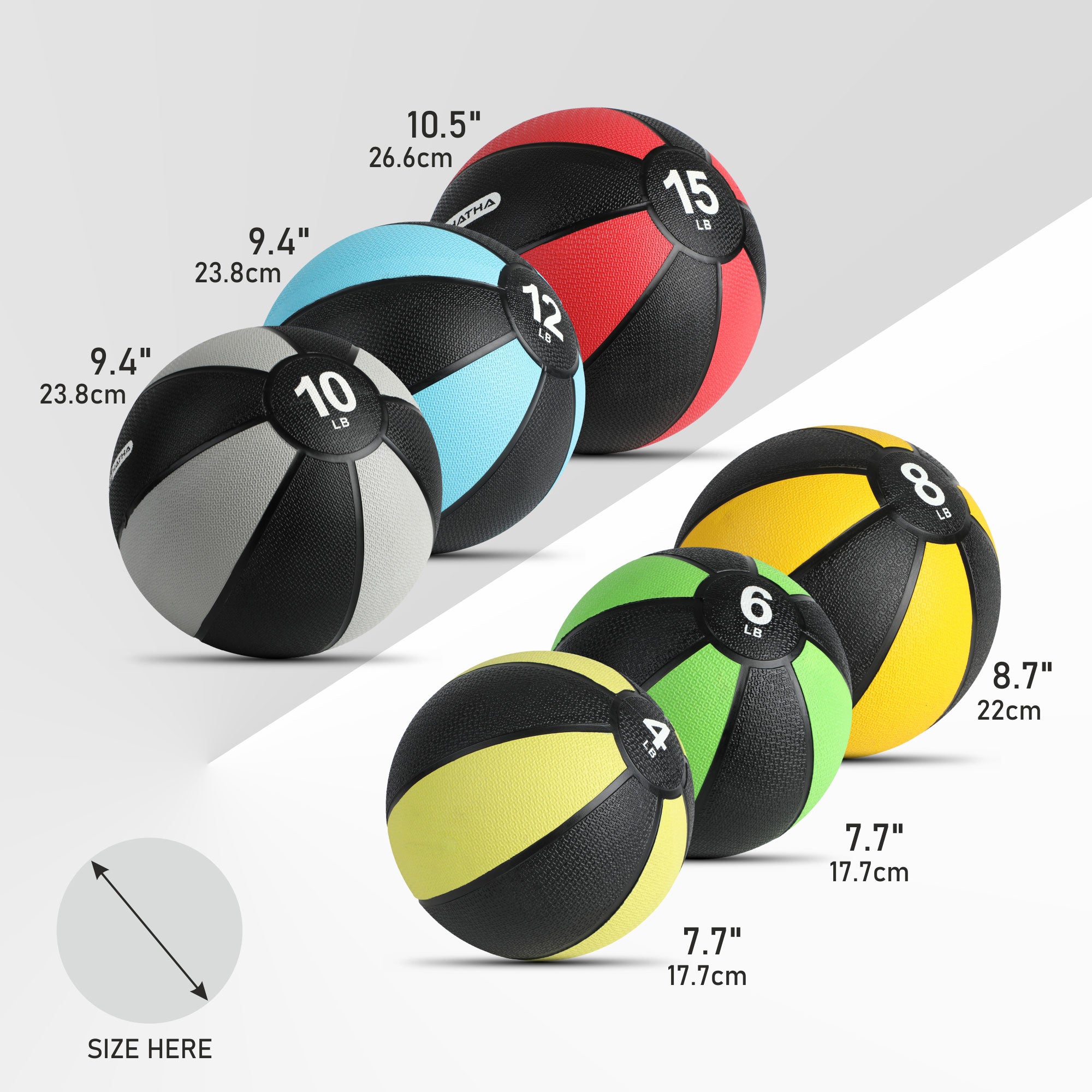 HolaHatha 12lb Medicine Ball for Rehabilitation or Working Out (Open Box) - VMInnovations