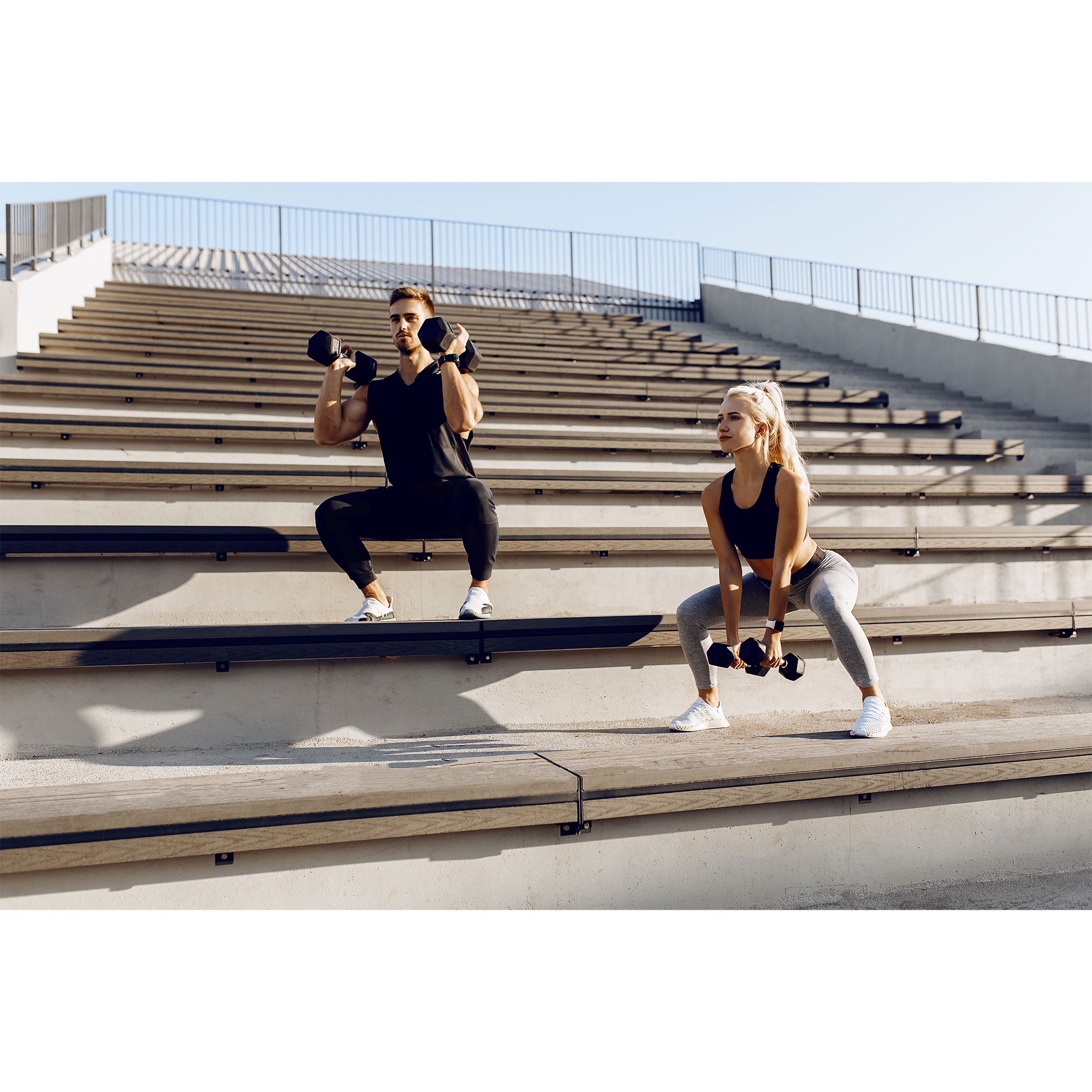 HolaHatha Iron Hexagonal Cast Home Exercise Dumbbell Free Weight, 10 Pounds - VMInnovations