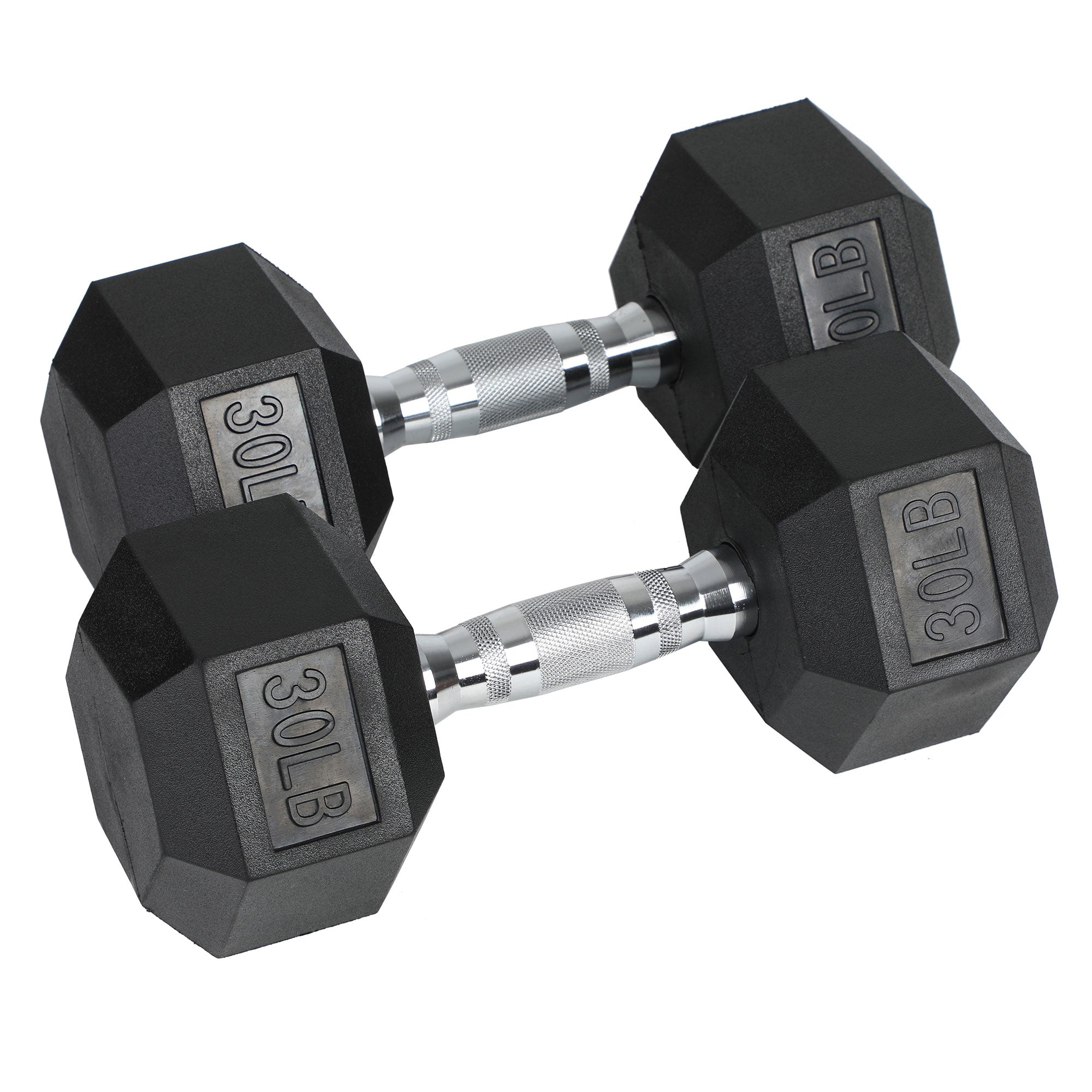 HolaHatha Iron Hexagonal Home Exercise Dumbbell Free Weight, 30 Pounds (Used) - VMInnovations
