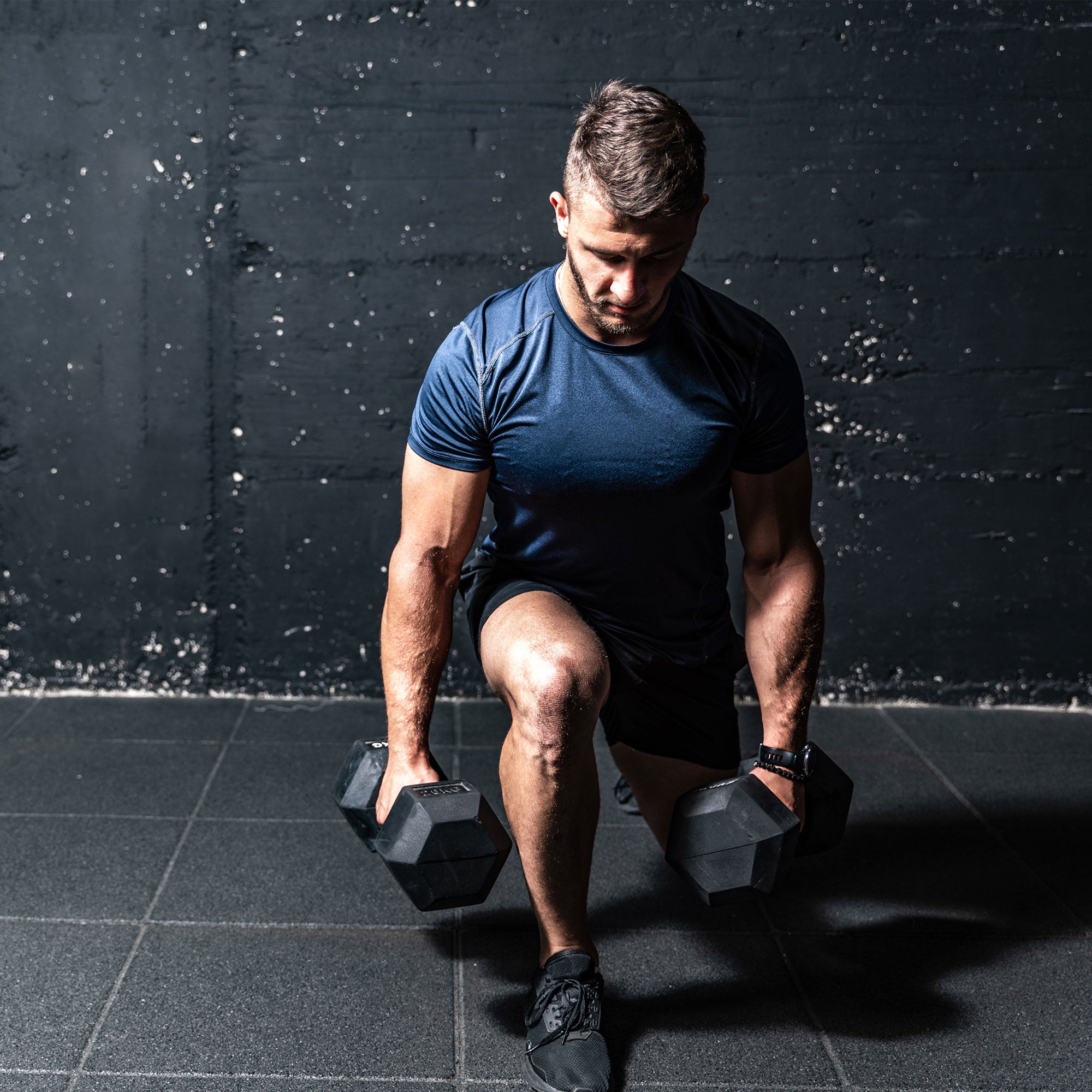 HolaHatha Iron Hex Cast Home Exercise Dumbbell Free Weight, 40 Pounds (Open Box) - VMInnovations