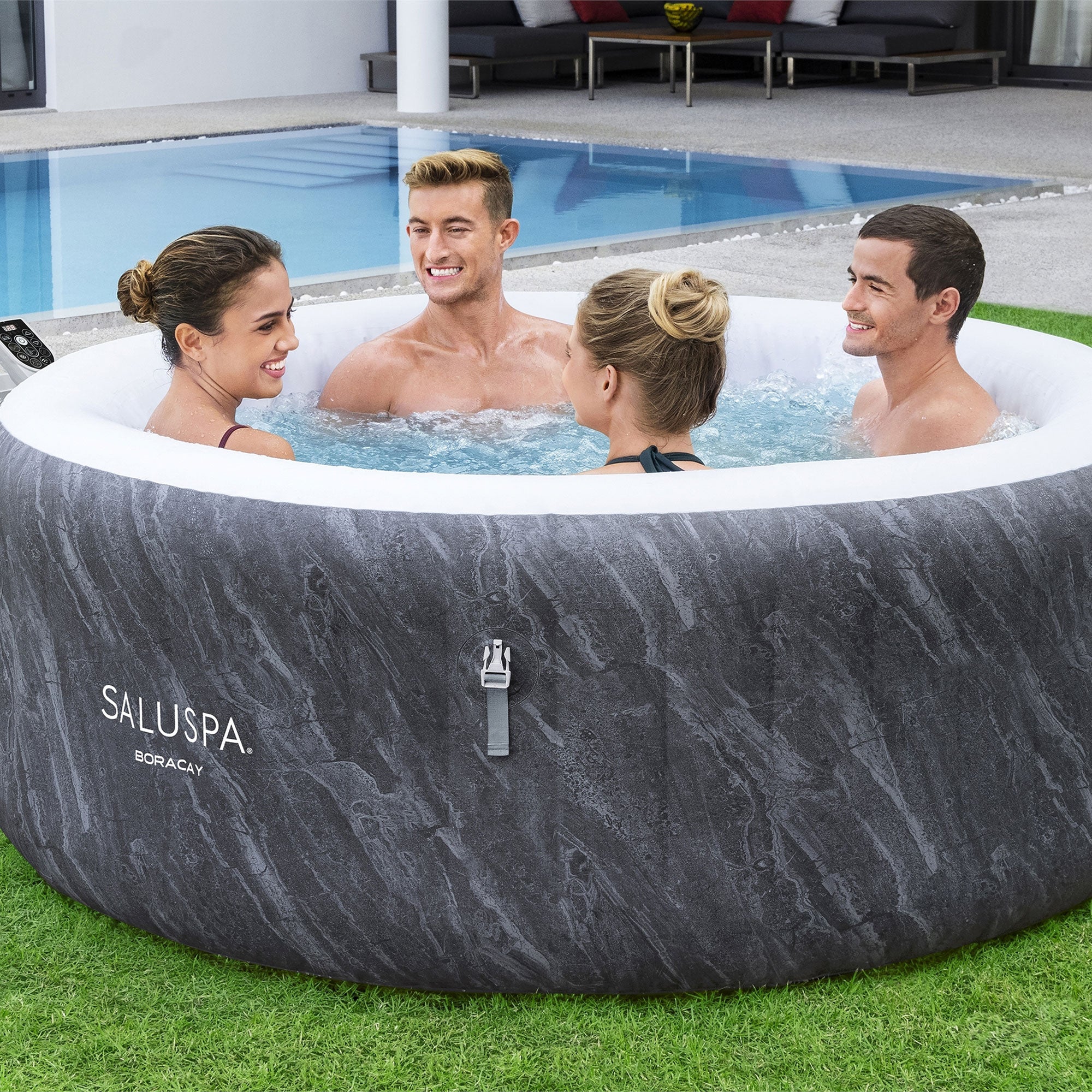 Bestway SaluSpa EnergySense Smart Signature AirJet Inflatable Hot Tub(Open Box) - VMInnovations