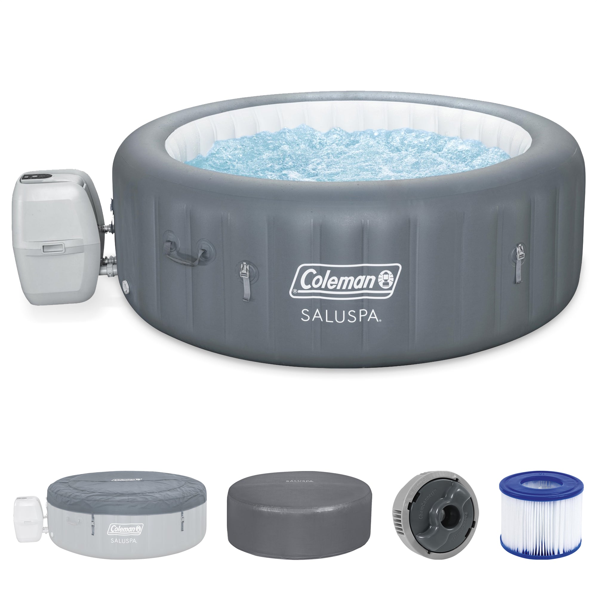 Coleman 6 Person EnergySense Smart AirJet Plus Inflatable Hot Tub(Used)
