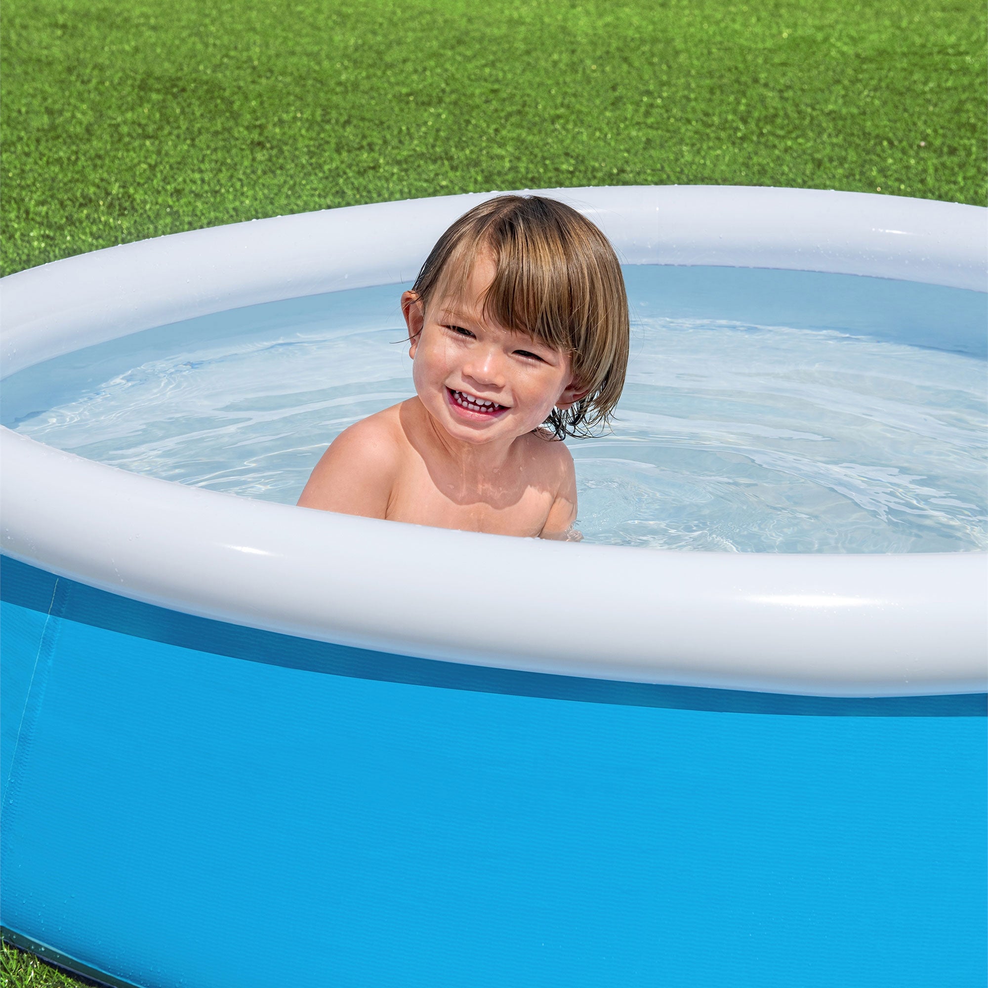 H2OGO! 5' x 15" Fast Set Inflatable Top Ring Kiddie Swimming Pool, Blue (Used) - VMInnovations