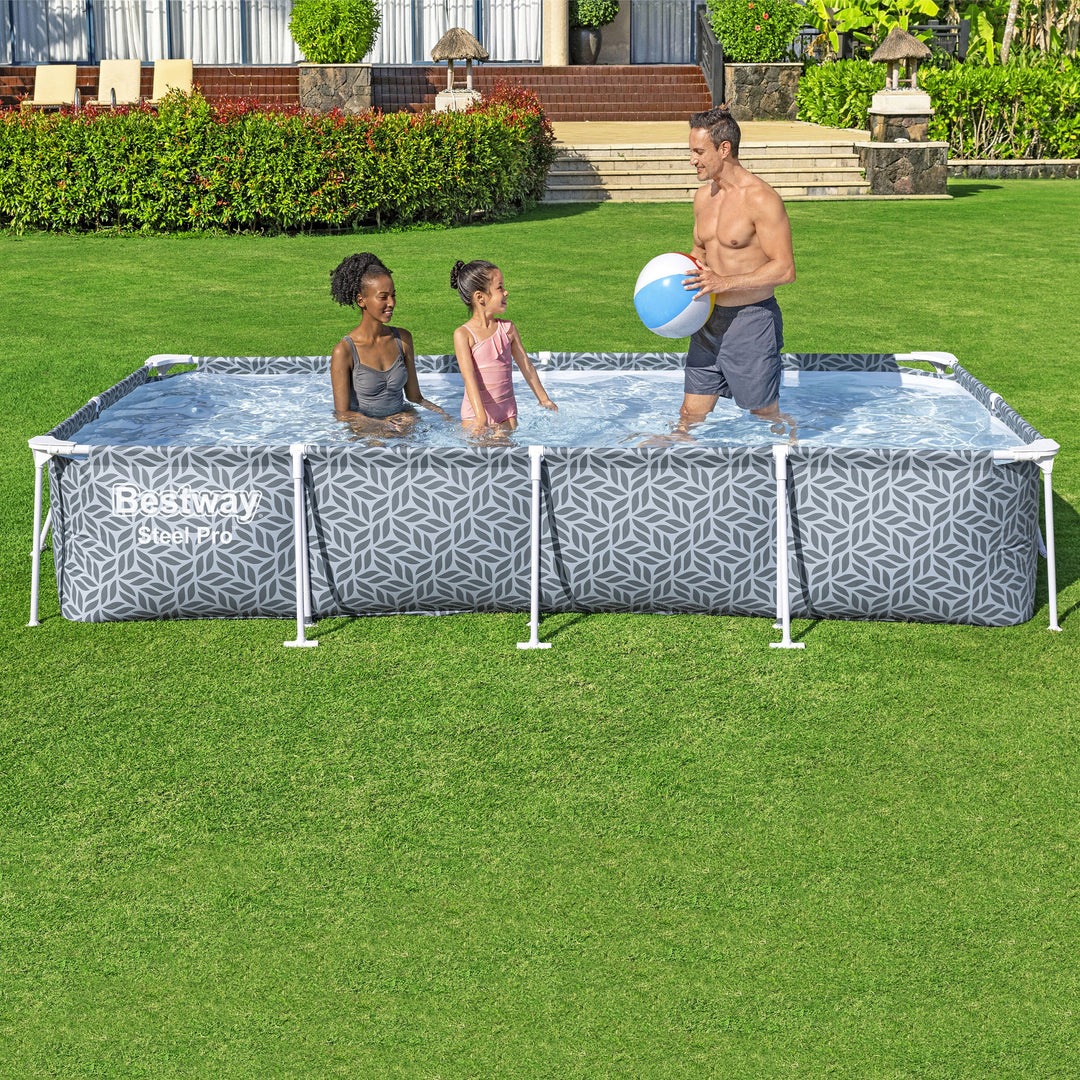 Bestway Steel Pro 12' x 6'7" x 26" Rectangle Above Ground Swimming Pool (Used) - VMInnovations