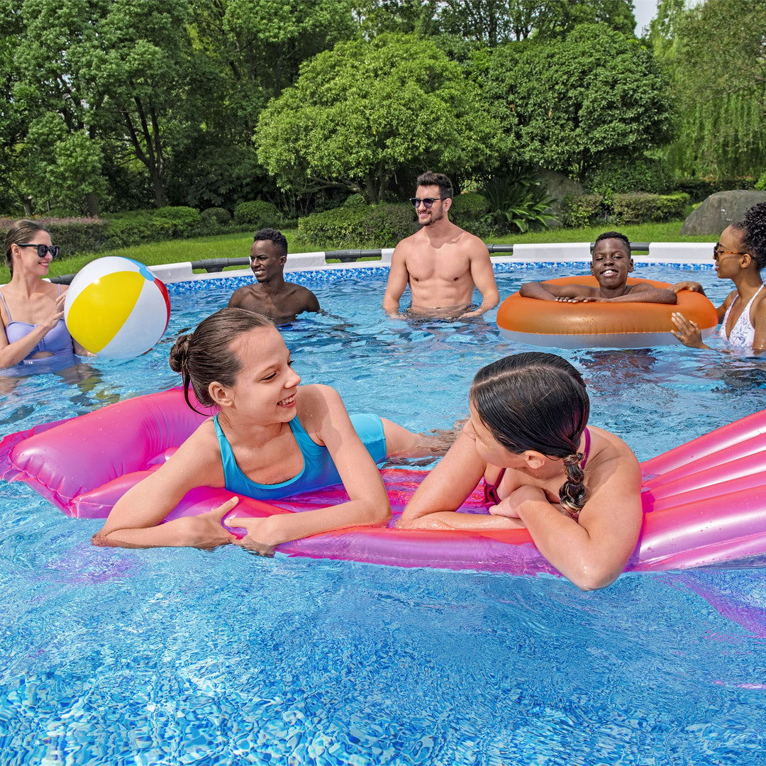 Bestway Steel Pro MAX 20 Foot by 52 Inch Above Ground Swimming Pool Set, Gray - VMInnovations