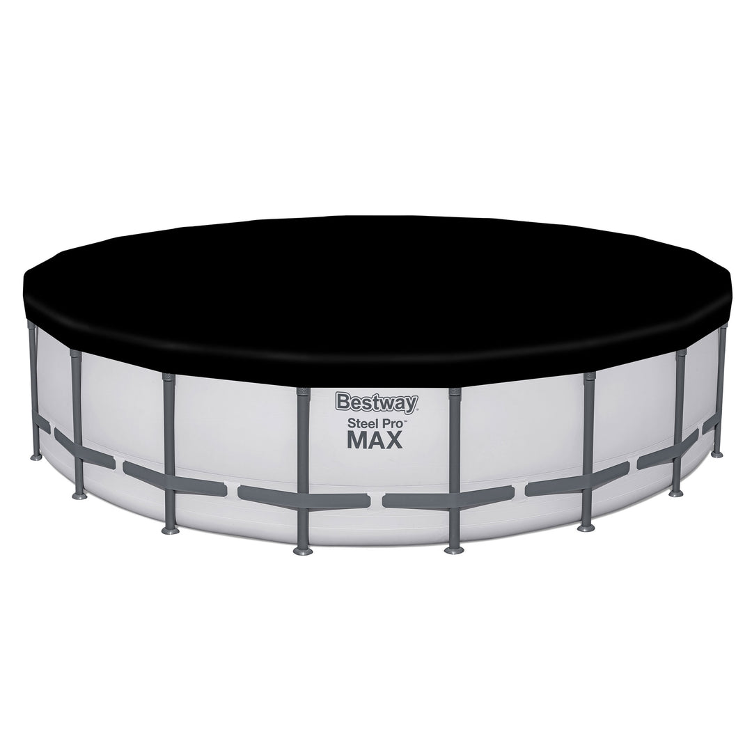 Bestway Steel Pro MAX 20 Foot by 52 Inch Above Ground Swimming Pool Set, Gray - VMInnovations