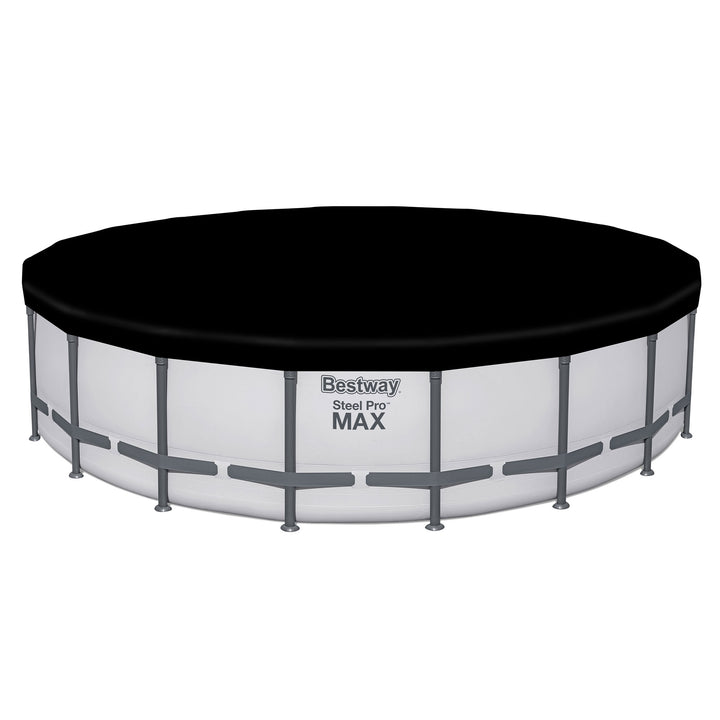 Bestway Steel Pro MAX 20 Foot by 52 Inch Above Ground Swimming Pool Set, Gray - VMInnovations