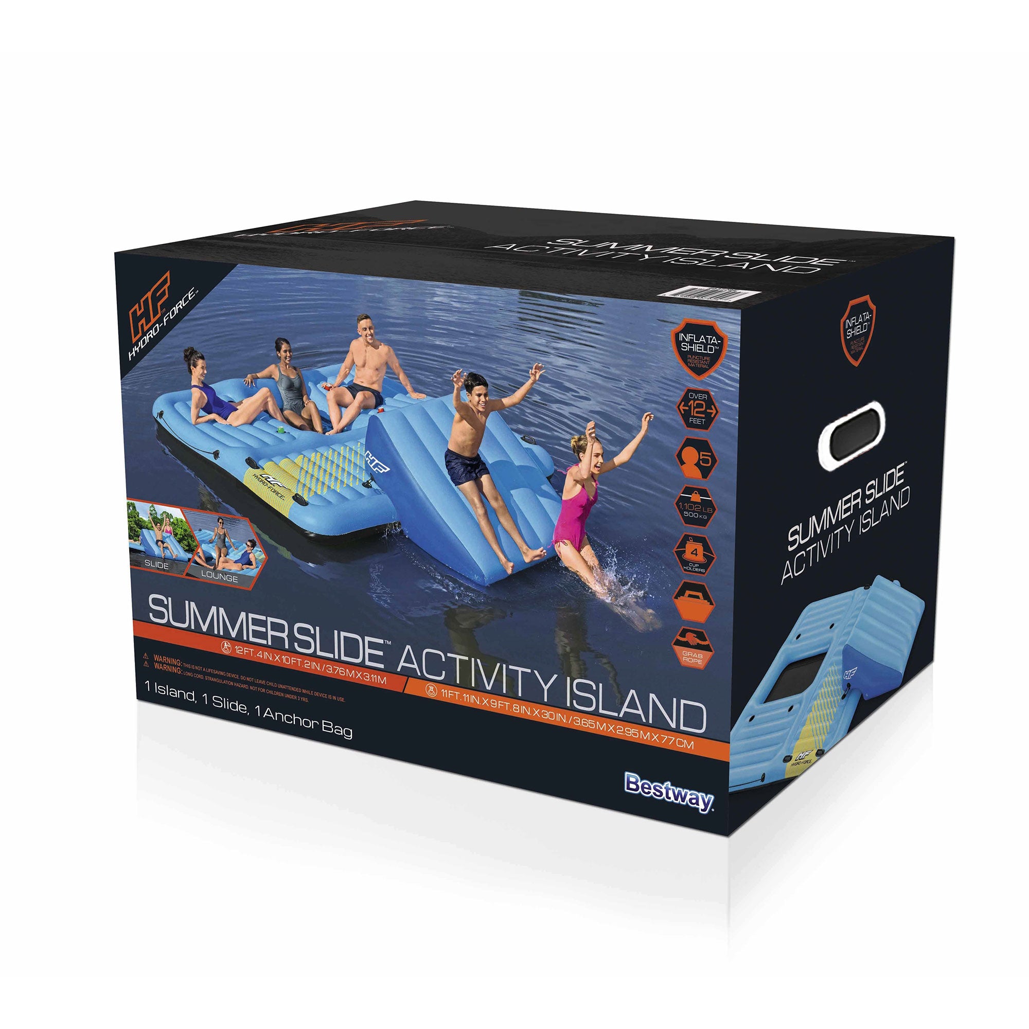 Bestway Hydro Force Detachable Summer Slide 5 Person Activity Island (Open Box) - VMInnovations