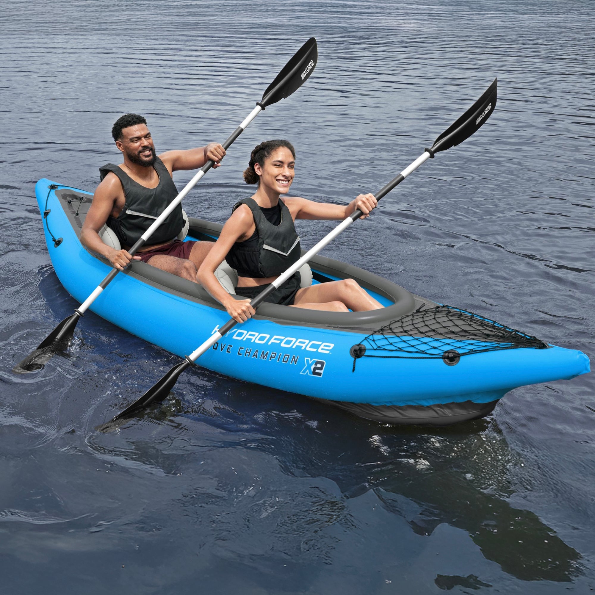 Bestway 91” Adjustable Aluminum Locking Kayak Paddle & Grip, Black (Open Box) - VMInnovations