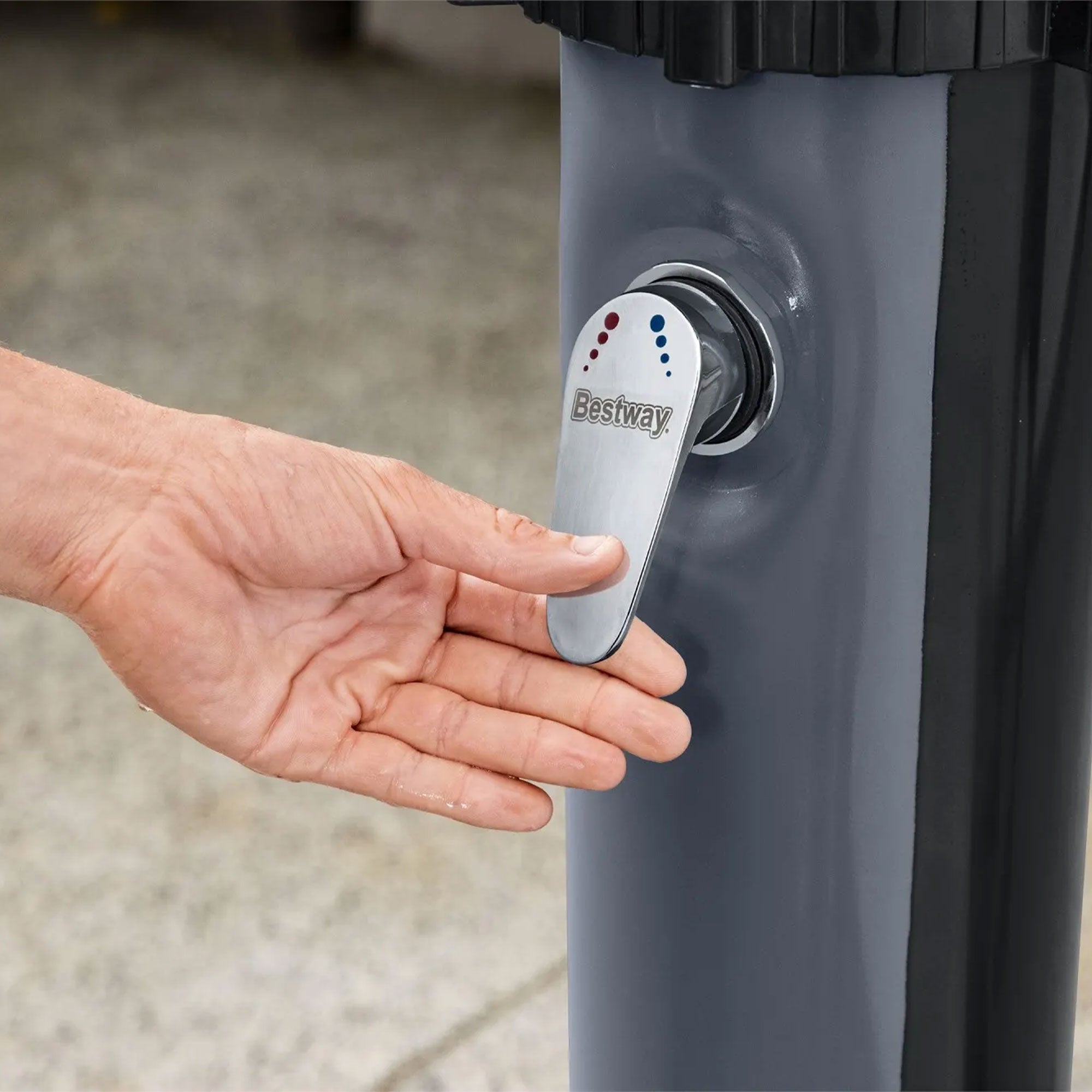 Bestway 9.2 Gal Solar Heat Outdoor Shower w/Adjustable Settings (For Parts) - VMInnovations