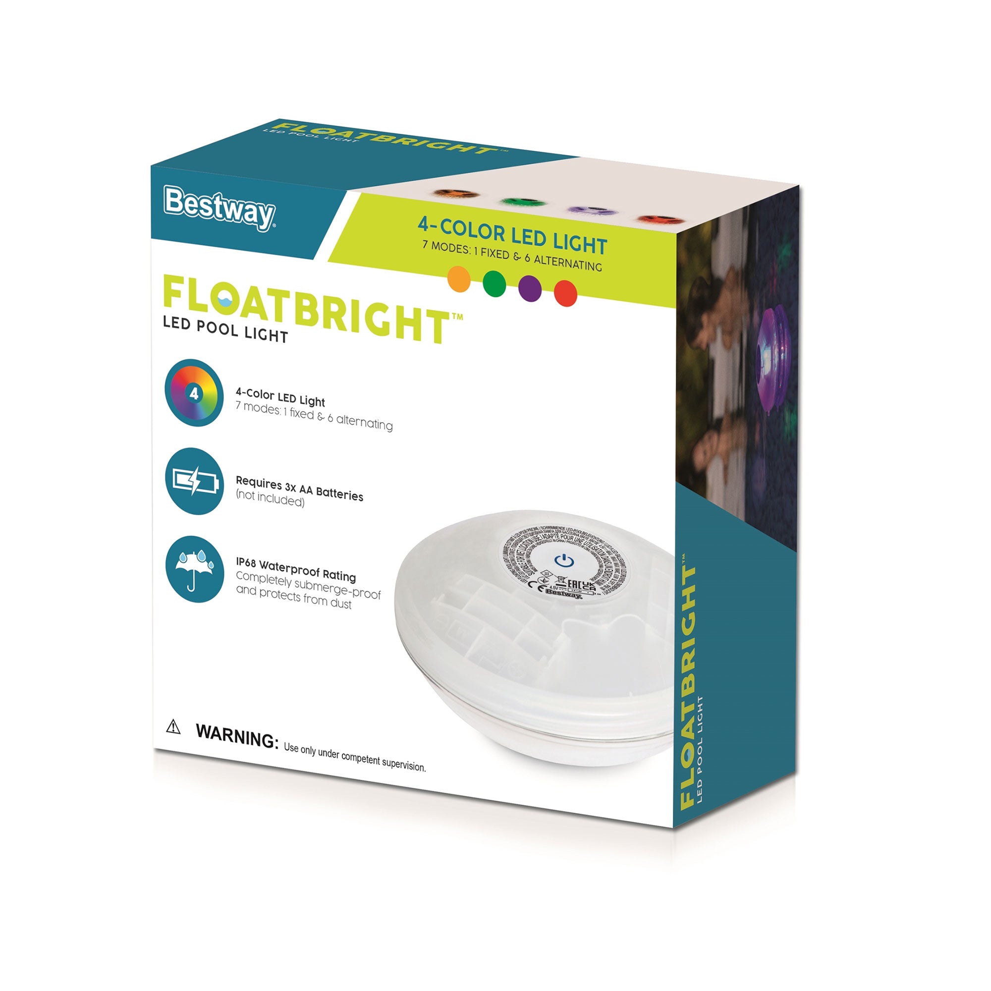 Bestway Flowclear Battery Powered Floating 5 Color LED Pool Light Accessory - VMInnovations