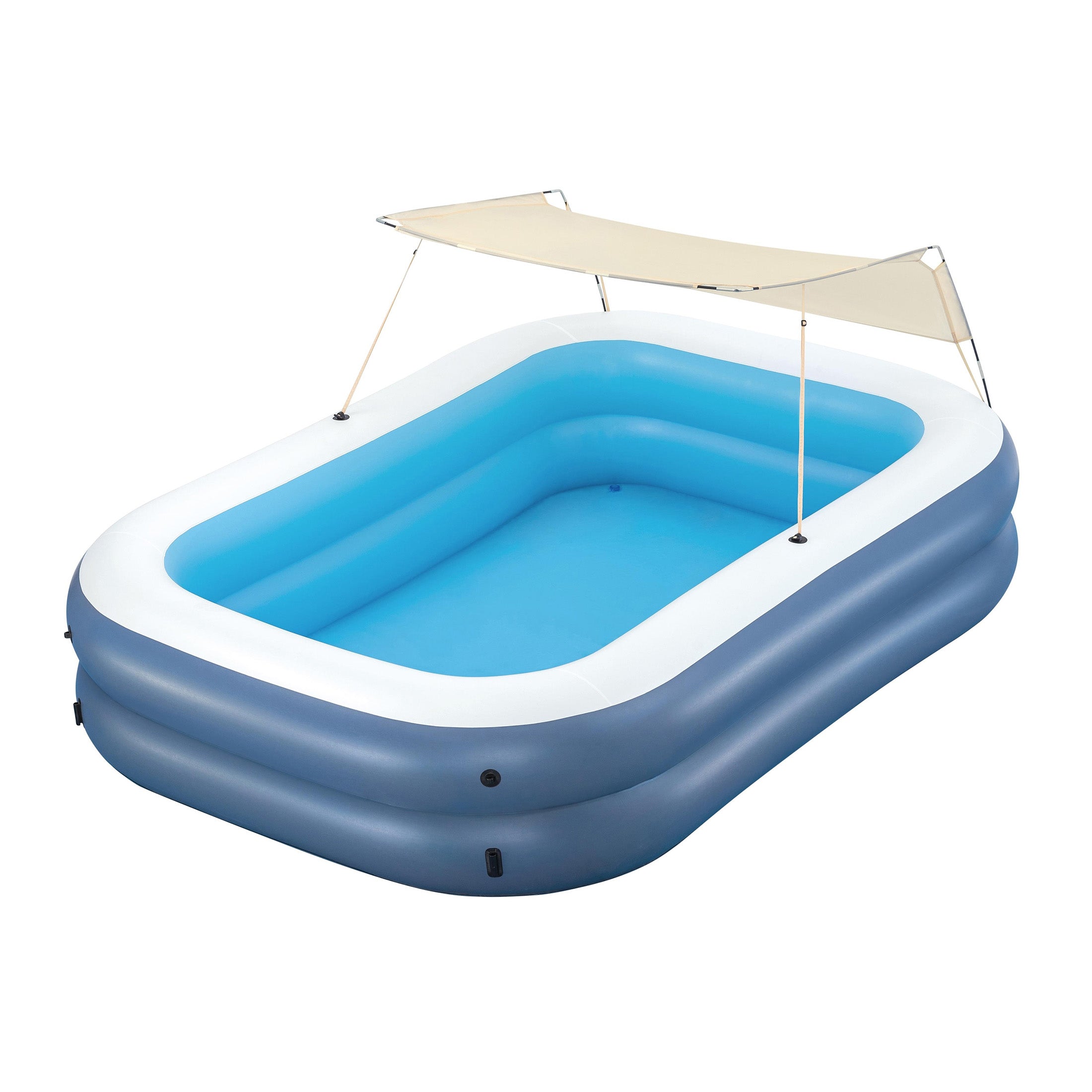 H2OGO! 8 Foot 4 Inch by 70 Inch Summer Bliss Shaded Inflatable Family Pool