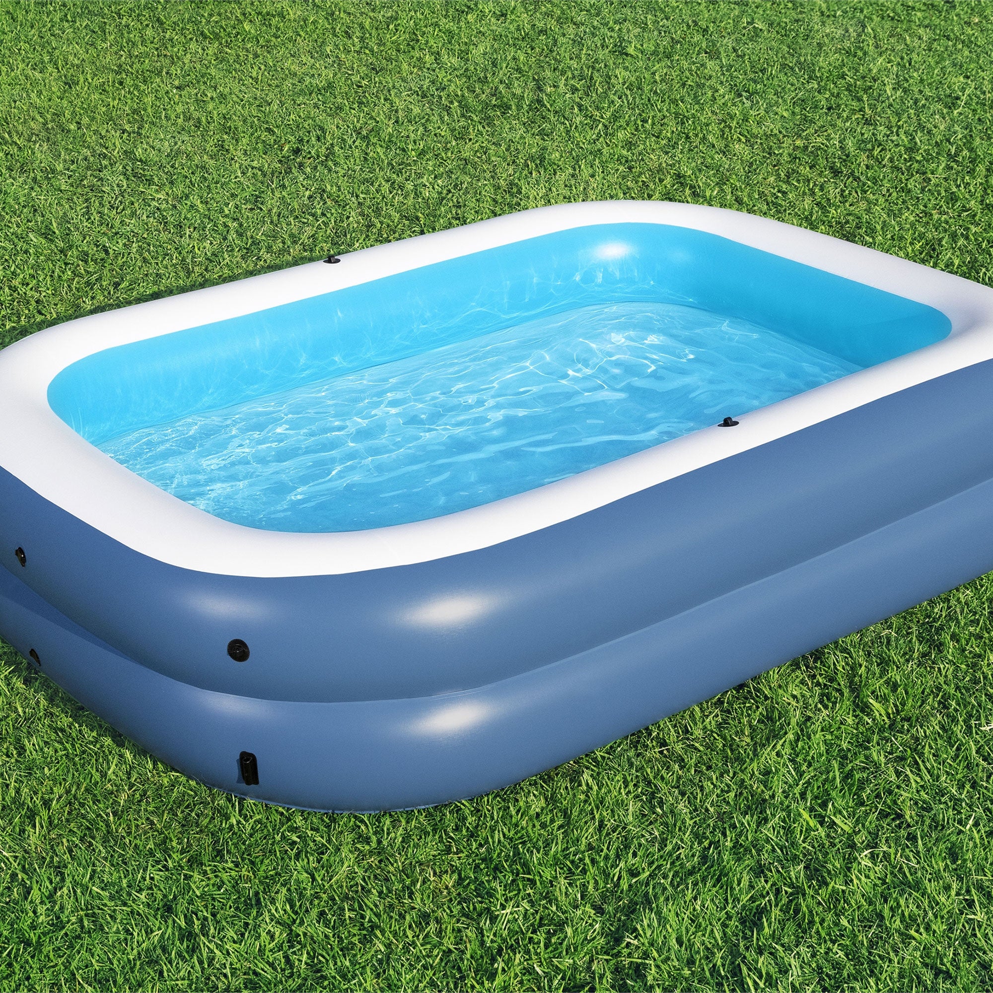 H2OGO! 8 Foot 4 Inch x 70 Inch Summer Bliss Shade Inflatable Family Pool, 2 Pack
