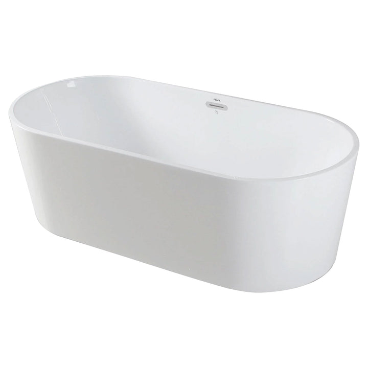 FerdY Shangri La 67 Inch Acrylic Freestanding Bathtub with Polished Chrome Drain - VMInnovations