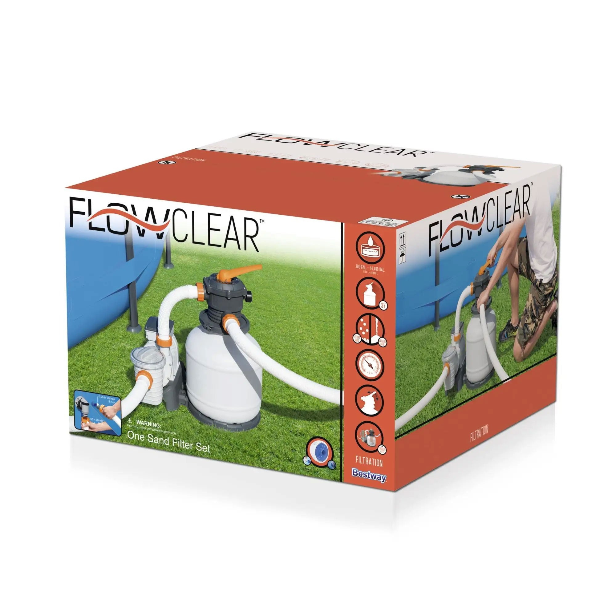 Bestway 58500E Flowclear 2200 Gal Sand Filter Pump for Above Ground Pools (Used) - VMInnovations